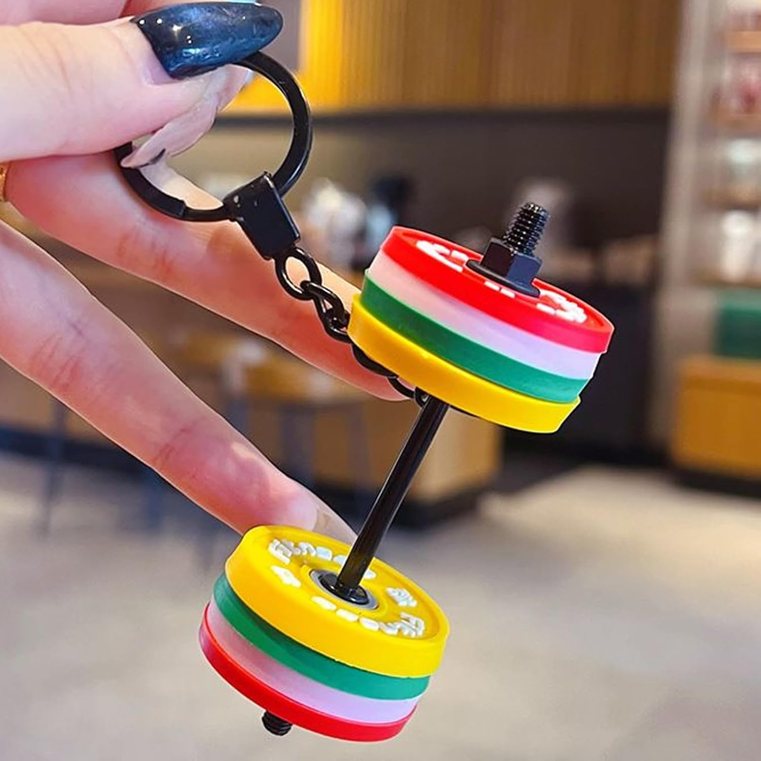 Fitness Keychain - Detachable Dumbbell Charm | Decorative Purse Charm - for Fitness Enthusias Men Bag Backpack Purse Wallet image number 5