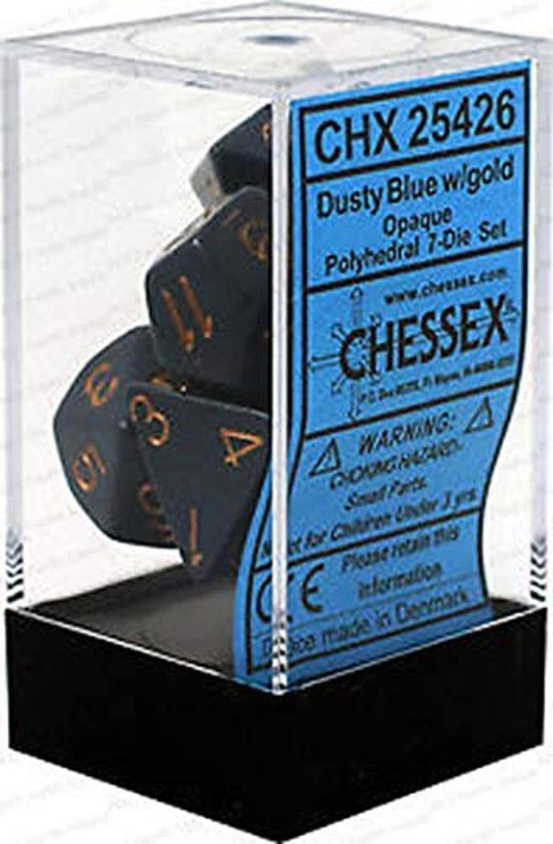 Chessex CHX25426 Dice, Dusty Blue/Copper