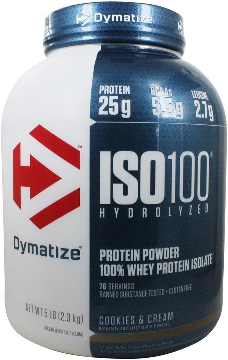 Dymatize Iso-100 Hydrolyzed Whey Protein Isolate 71 Serves Cookies & Cream 2.3Kg