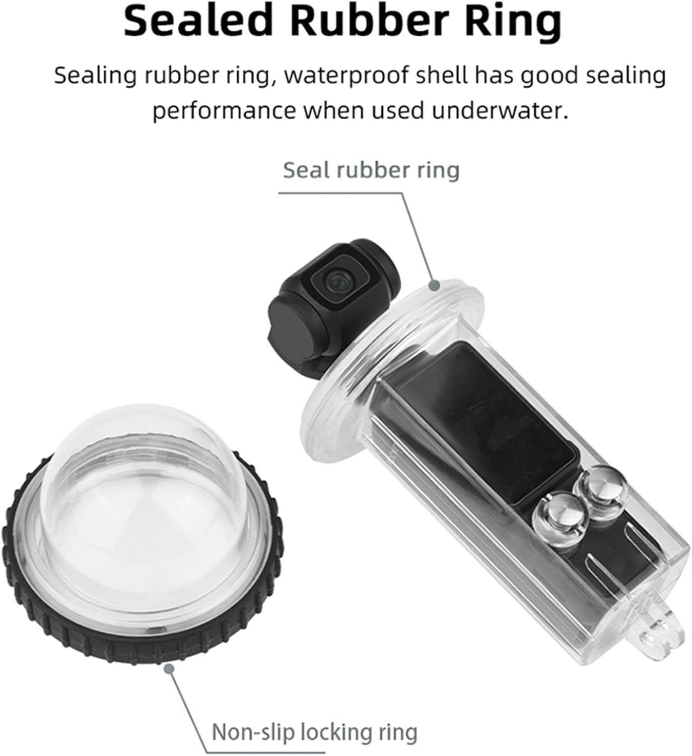 ZLYLVRC Waterproof Case for DJI Osmo Pocket 3 Camera,40M/131Ft Underwater Diving Protective Shell Waterproof Housing Case Accessories Kit for Osmo Pocket 3 image number 4