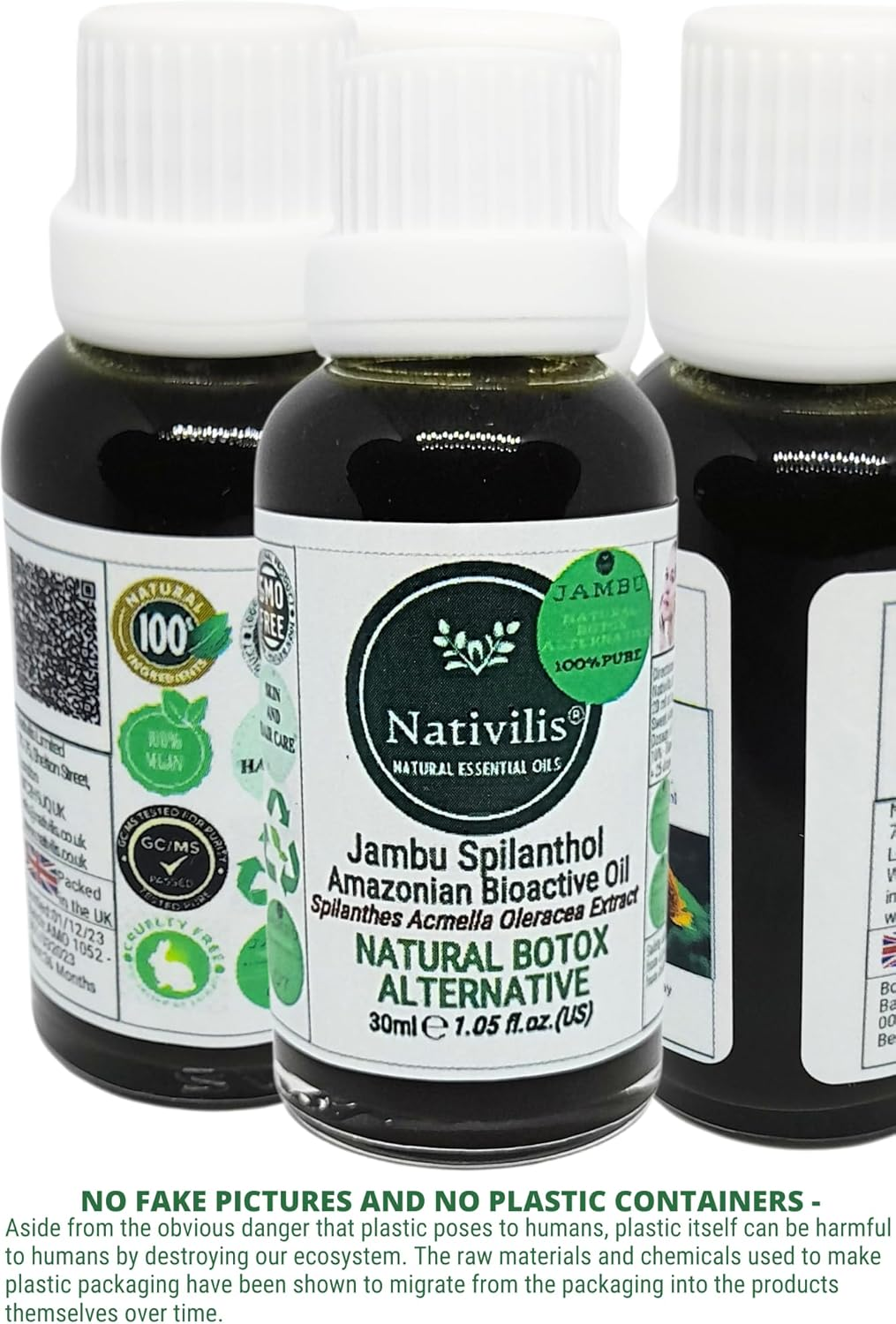 Nativilis Jambu Spilanthol Amazonian Bioactive Oil, 1.05 Fl Oz, Natural Botox Alternative image number 2