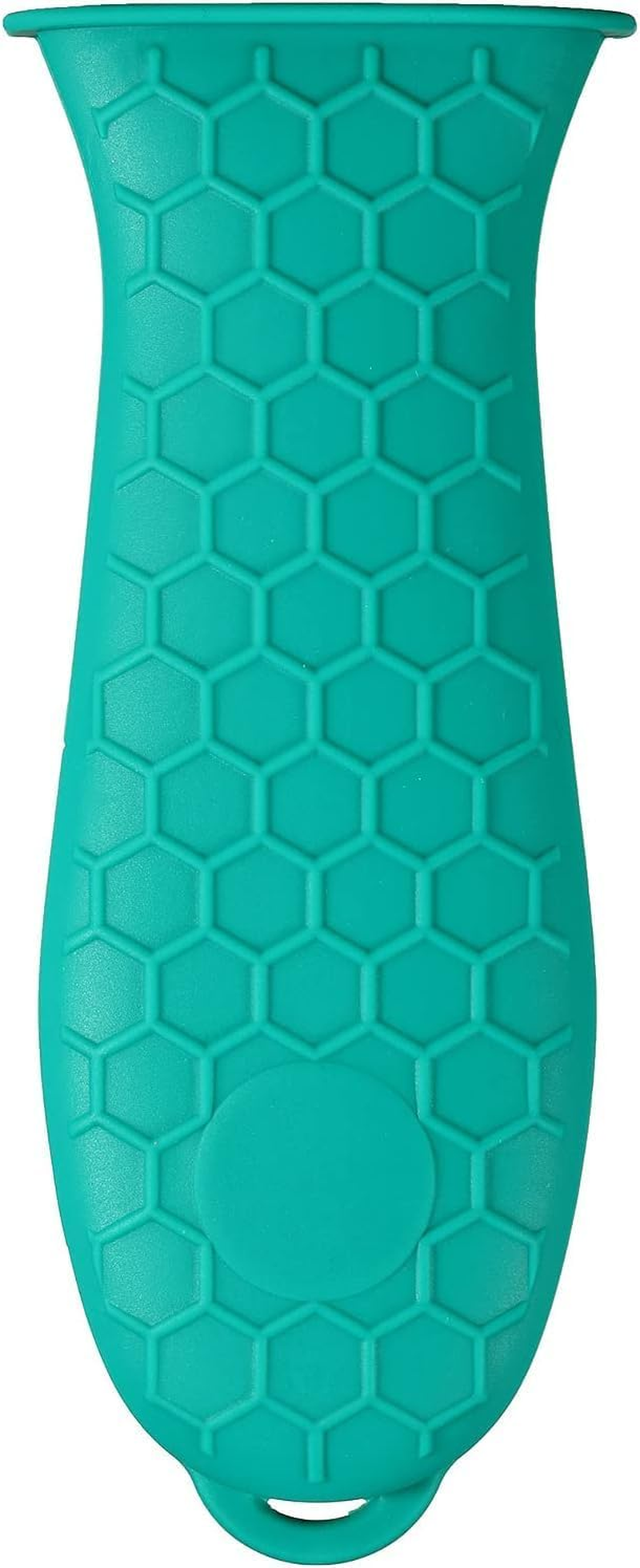 4 Pieces Silicone Hot Tool Holder Heat Resistant Potholder Cookware Handle Non Slip Rubber Pot Holders Handles Grip Covers for Cast Iron Skillet Silicone Cooking Kitchen Suits (Green, One Size) image number 4