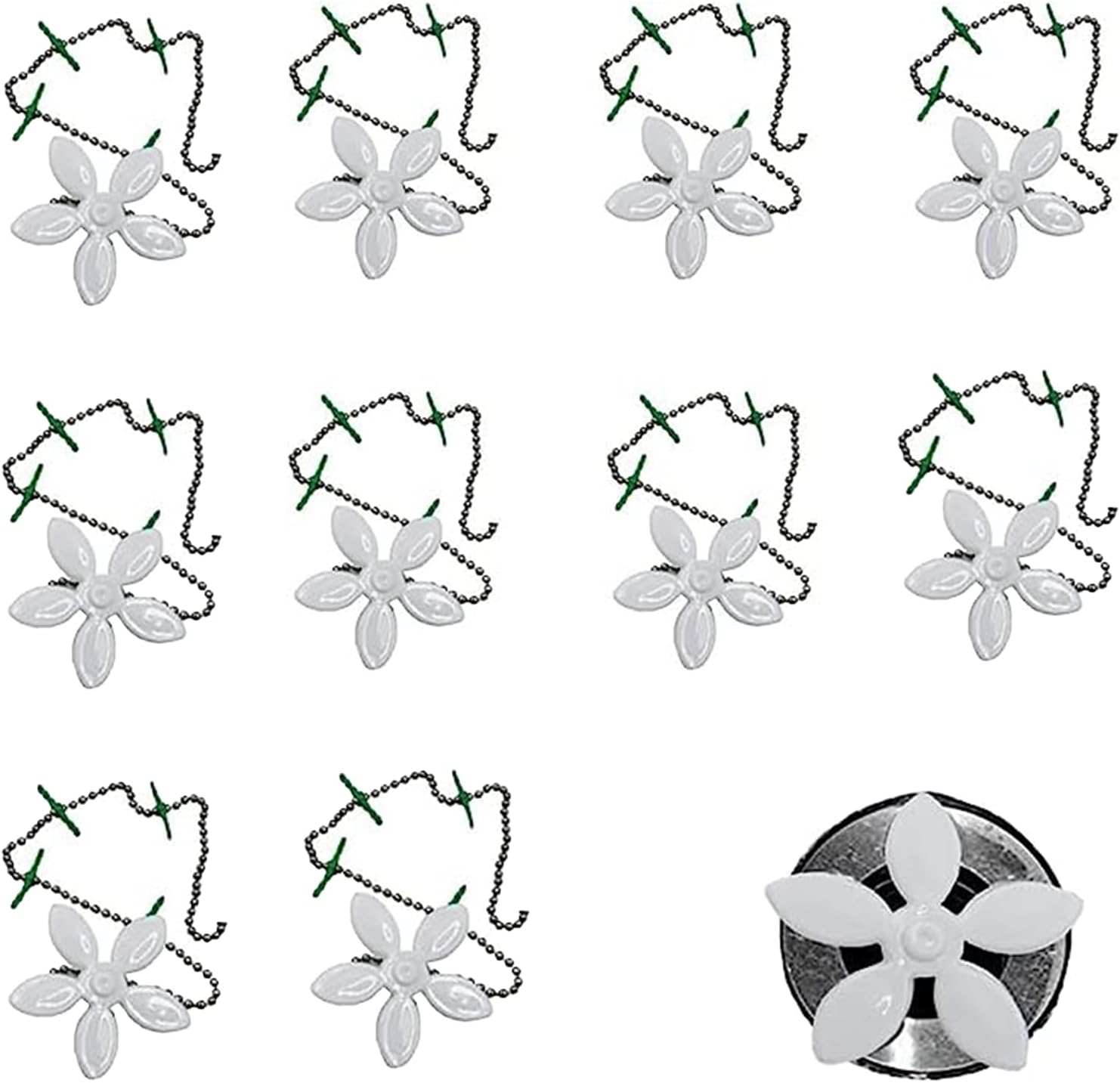 10 Pieces Drain Hair Catcher Flower Cleaning Tool Shower Drain Strainer Bathroom Drain Strainer Hair Catcher Kitchen Cleaning Tool Drain Hair Remover Removal Tool image number 1