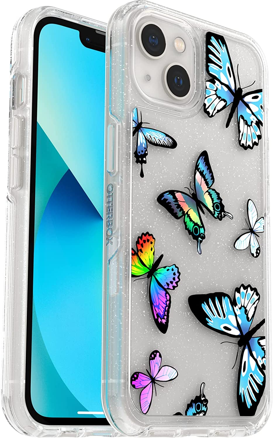 Otterbox Symmetry Series Shockproof and Drop Proof Mobile Phone Protective Thin Case for Iphone 13, Cow Print