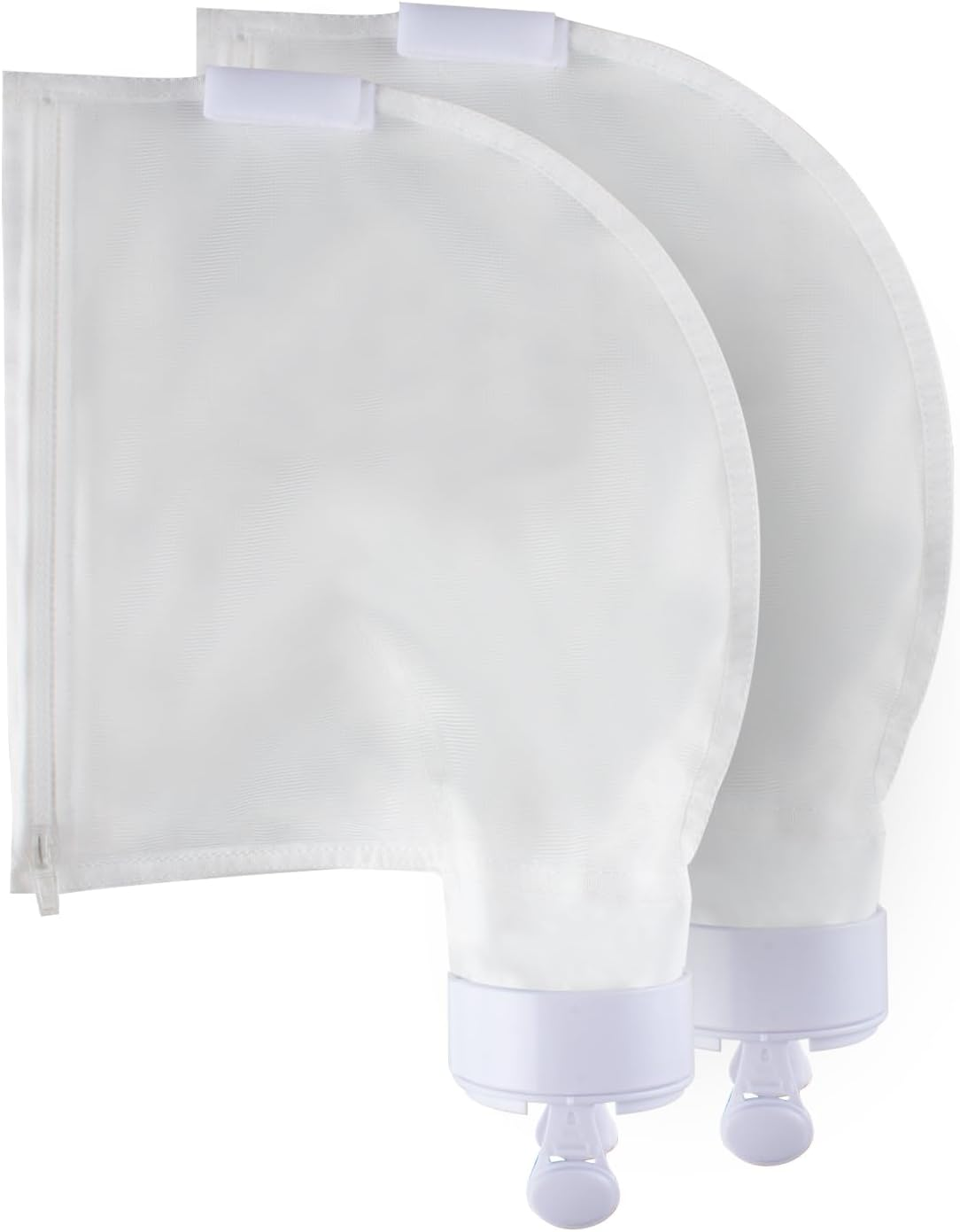 YUJHON Pool Vacuum Cleaner Bags for Polaris 280/480 with Zipper, All Purpose Pool Debris Replacement Bag (2, White)