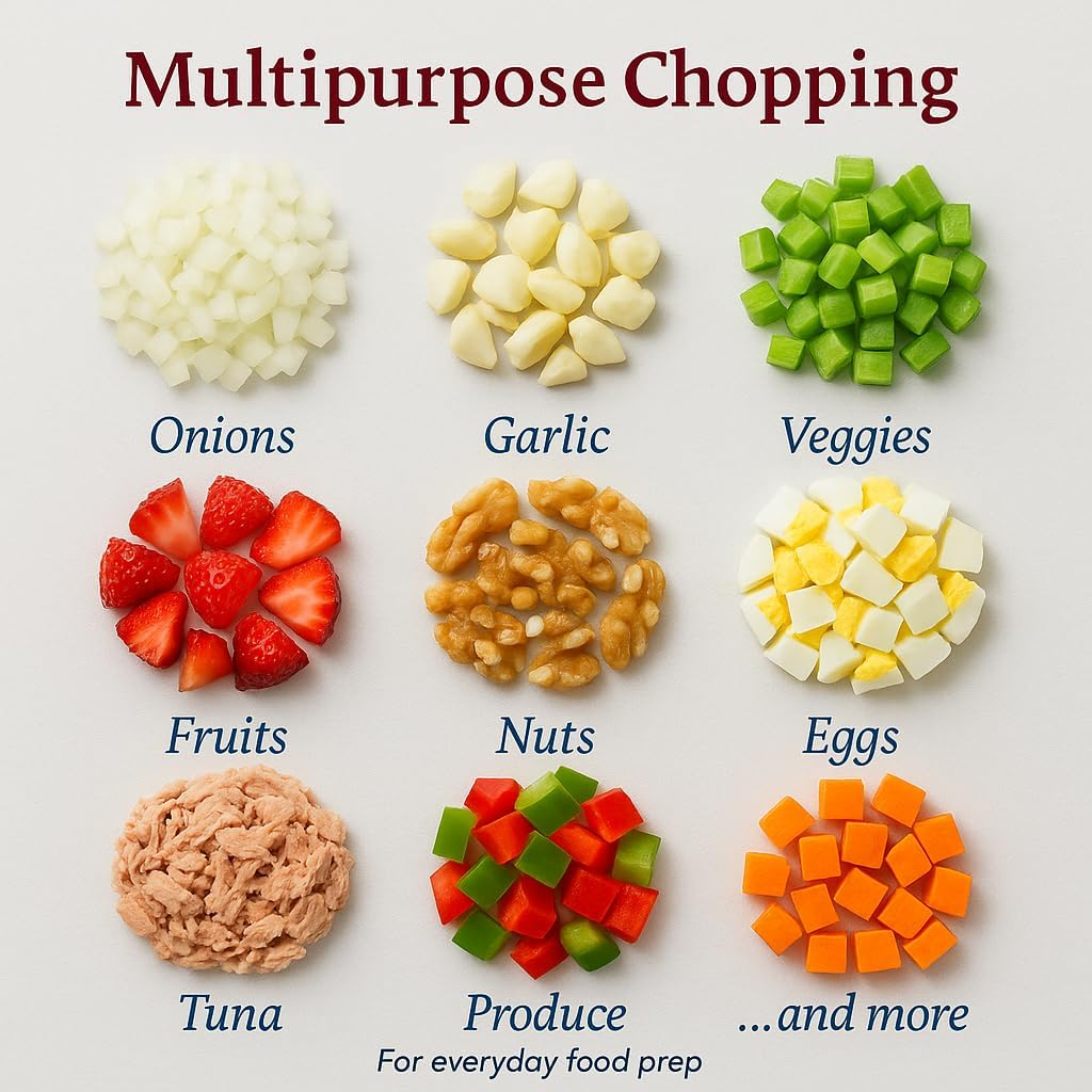 HIC Plain Edge Old Fashioned Onion Manual Food Chopper Onion Chopper Onion/Food Chopper White/Clear