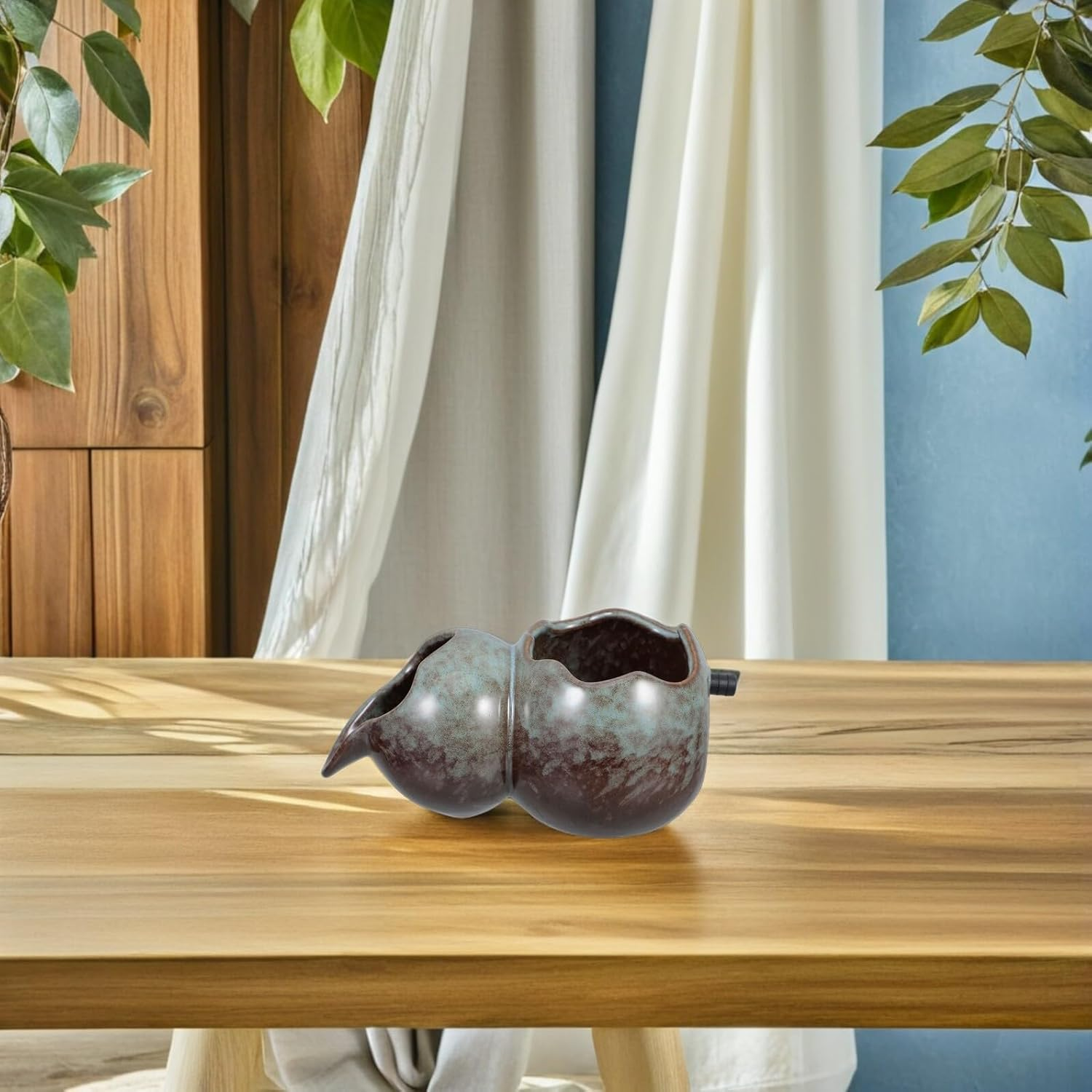 COHEALI Ancient Ceramic Water Fountain Spitter with Recirculating Waterfall for Outdoor Garden Patio Courtyard Terracotta Jar with Feature Low Maintenance Relaxing Ambiance for Home Office image number 4