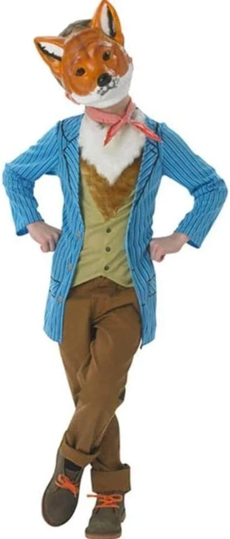 Rubie'S Men'S Fantastic Mr Fox Fancy Dress Costume Outfit with Mask, Blue/Brown/White, 3-4 Years