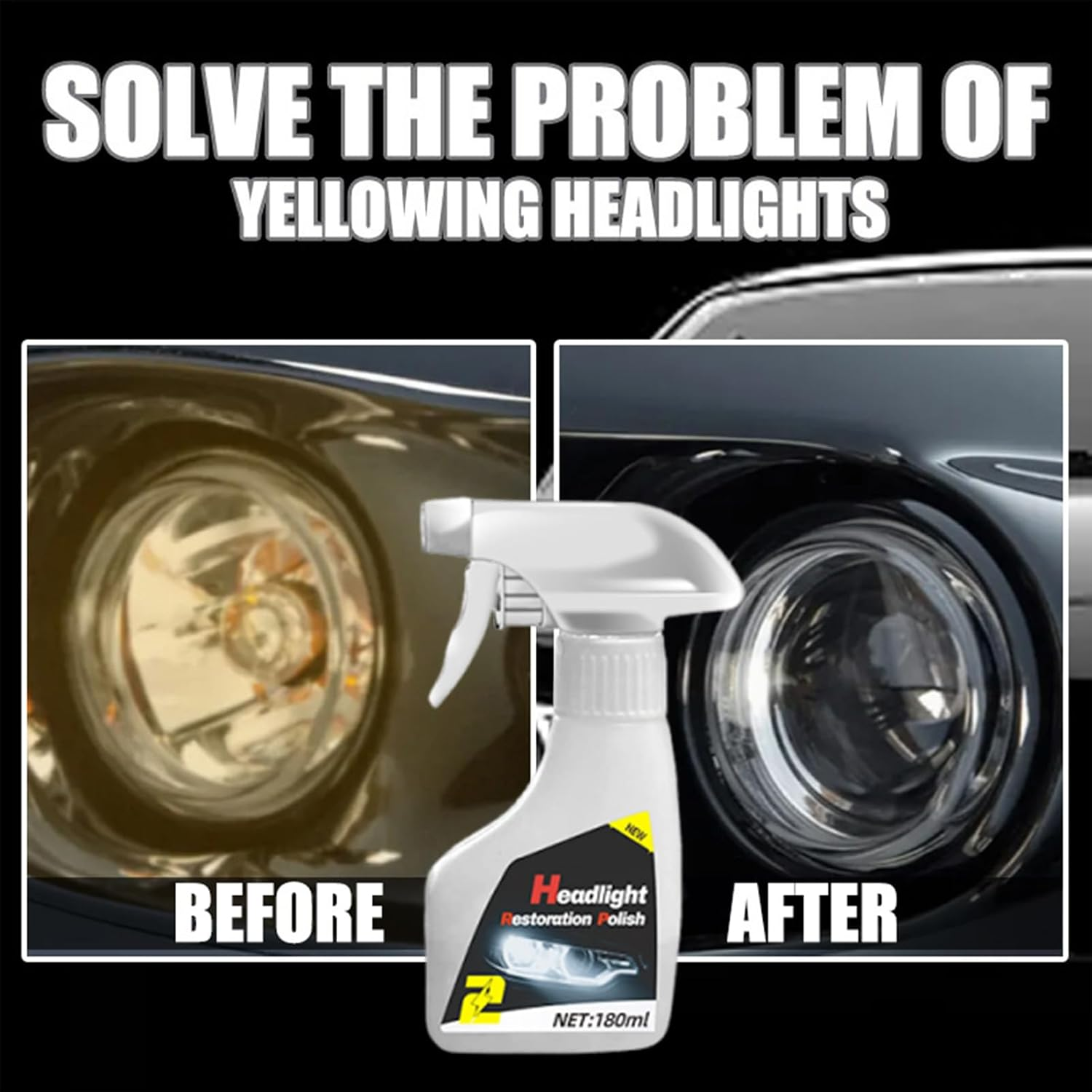 Imtrub Car Headlight Cleaner | 180Ml Headlight Polishing Cleaner Coating Agent - Detailing Supplies for Driver Vehicle Daily Care Truck SUV RV Night Driving Yellowing Recovery image number 5