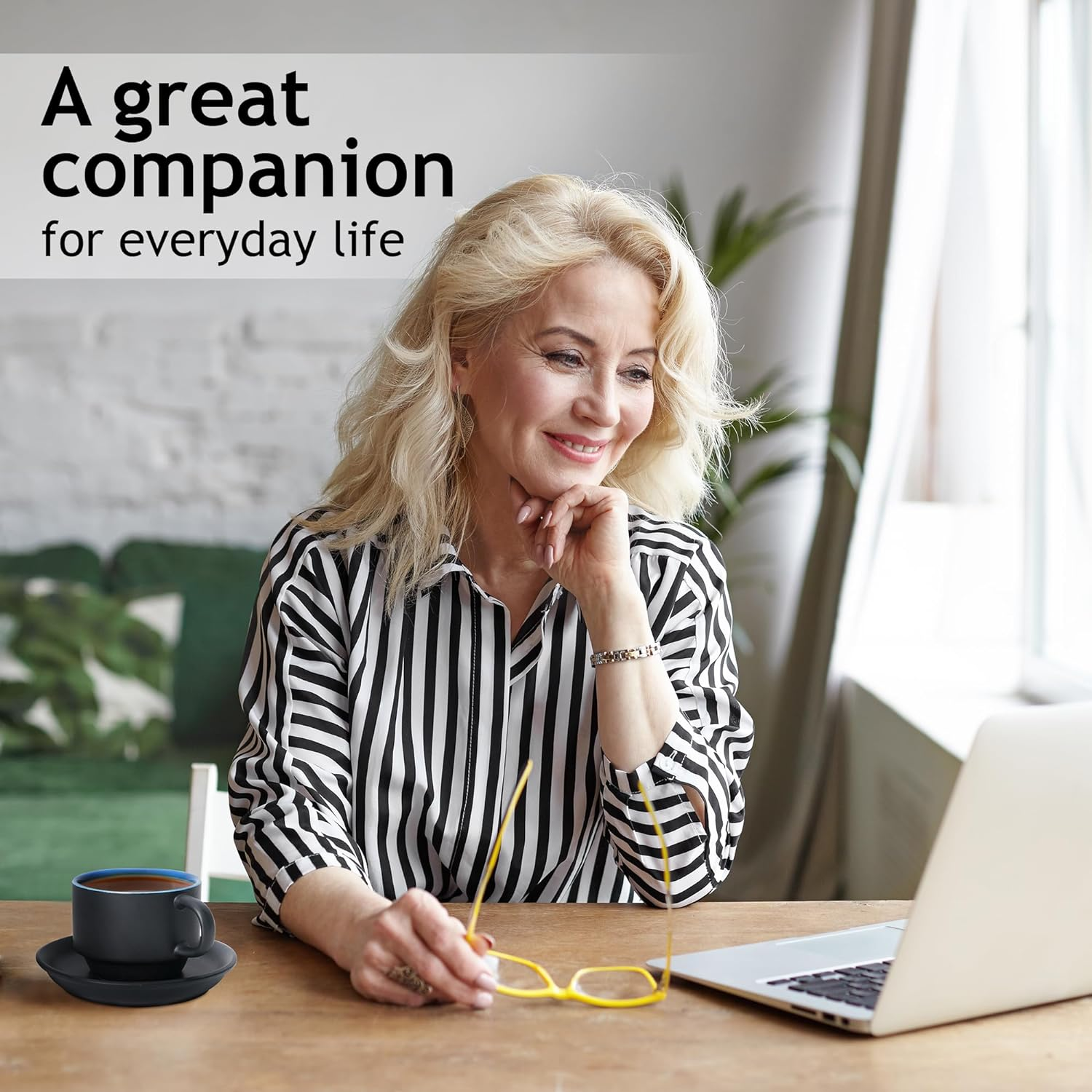 MIAMIO - 75 Ml Espresso Cup Set with Saucers Coffee Mug Set of 6 - Ceramic Coffee Mug Stackable Espresso Mug with Stand for Coffee Drinks, Latte, Cafe Mocha - Le Papillon Collection (Colorful) - Colorful image number 2