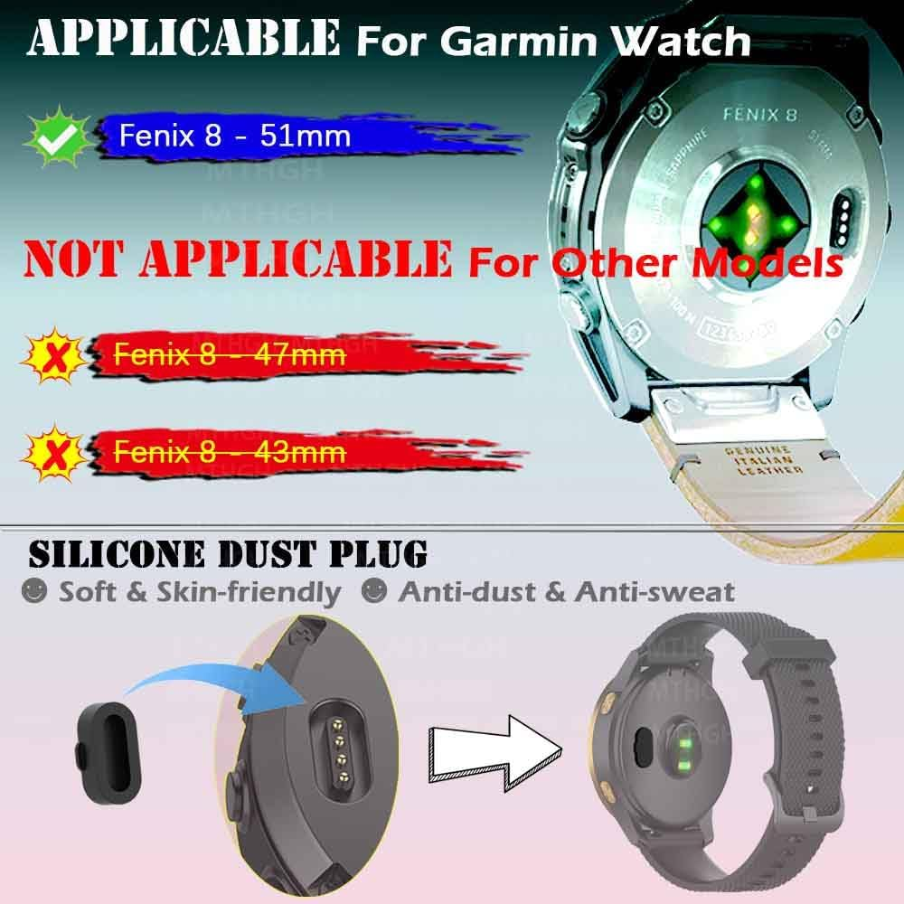 Screen Protector for Garmin Fenix 8-51Mm Sapphire Solar Smartwatch [4 Pcs] + Anti-Dust Plugs 5Pcs, MTHGH Tempered Glass 9H Hardness Anti-Scratch Bubble Free Film Ultra-Thin Protective Cover image number 3