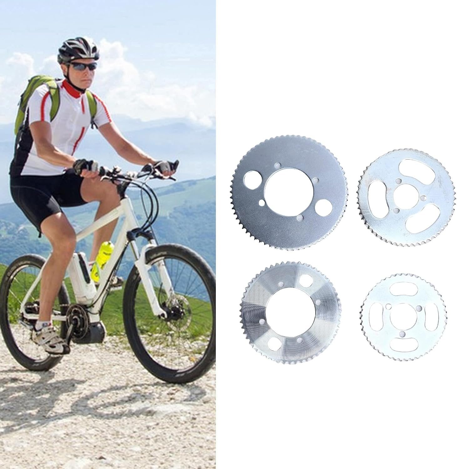 25H Rear Sprocket High Strength Steel 55T4 65T4 47T3 55T3 Sprocket Set for Go Kart Motorcycle ATV off Road Vehicles image number 4