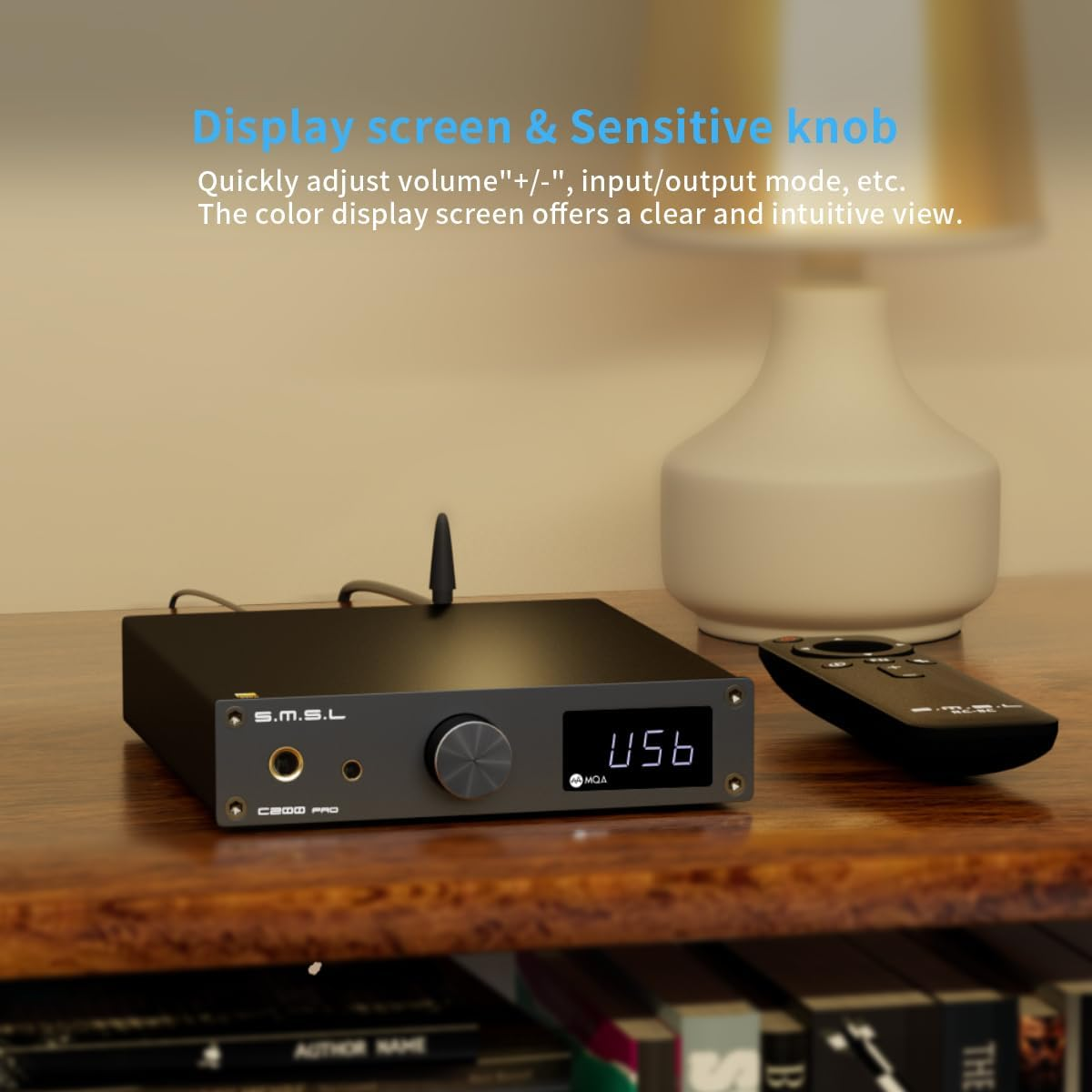 SMSL C200 PRO LDAC Headphone Amplifier, ES9039Q2M XU-316 DSD512 32Bit/768Khz Hifi Digital Audio Converter, Usb/Optical/Coaxial/Bluetooth to Rca/Trs/4.4Mm/6.35Mm Earphone DAC Amp for Ps5/Switch/Pc image number 4