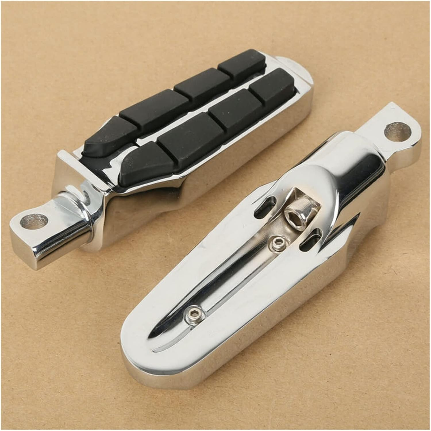 TRUSTTWO Motorcycle 10Mm Footrest Foot Pegs Compatible with Harley Sporster XL 883 XL1200 2004-2013 Touring Electra Street Glide Road King FLHR the New (Color : Black) image number 3