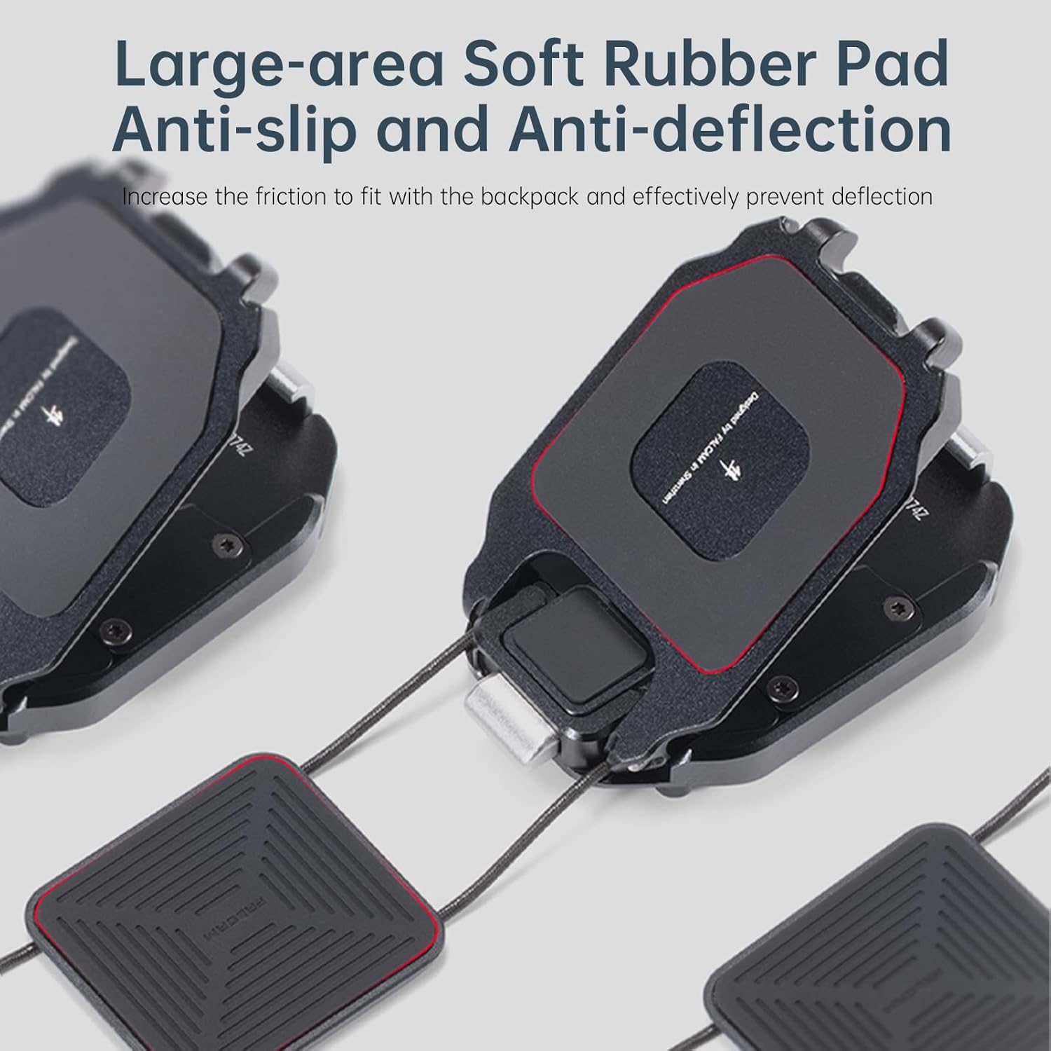 ULANZI F38 Camera Backpack Clip Quick Release Kit V2, QR Plate Tripod Mount Adapter Capture Clip for Camera to Backpack Strap Quick Mount/Release, Black