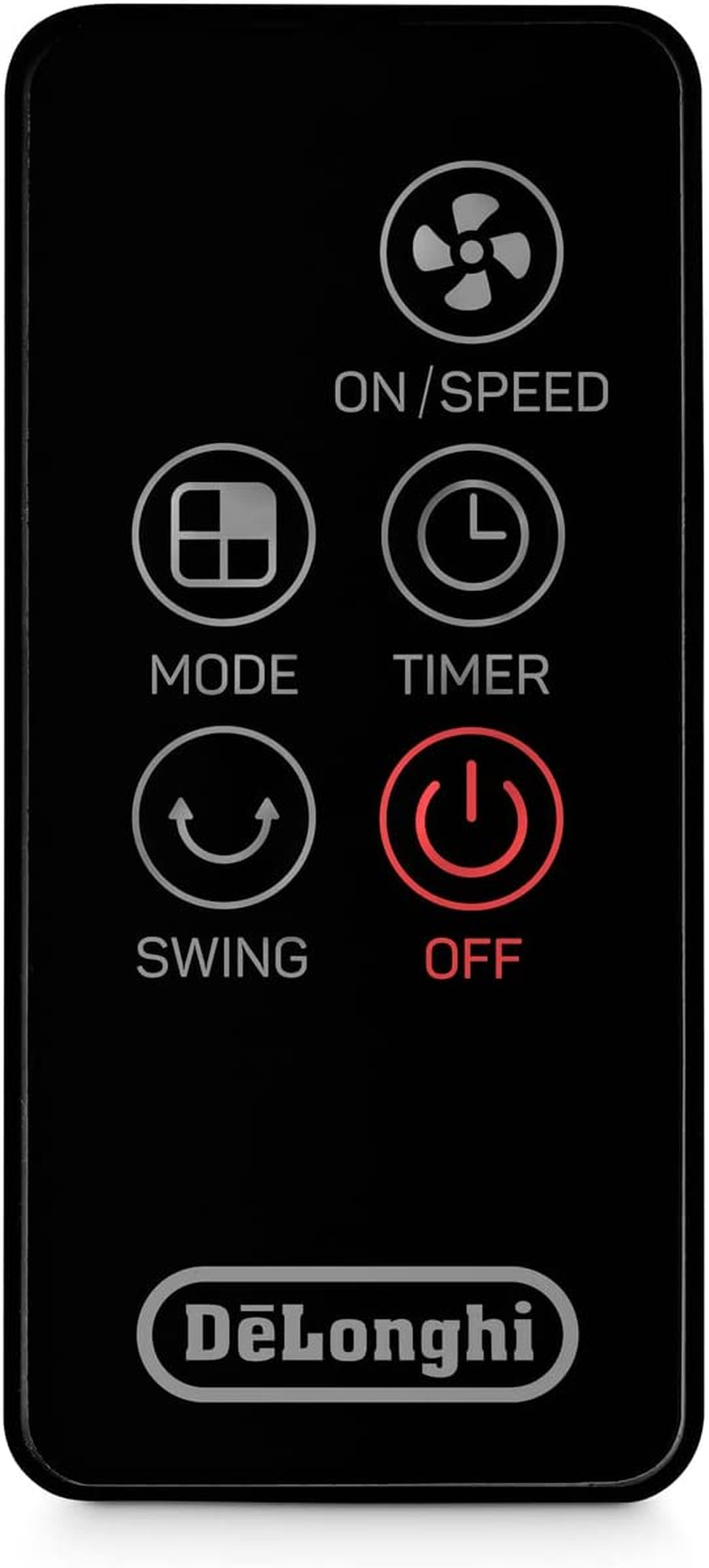 De&rsquo;Longhi Oscillating Tower Fan DETF111.BK with Ioniser for Better Air Quality, 3 Fan Speeds, Led Display, Auto-Off Settings and Remote Control, Black image number 2