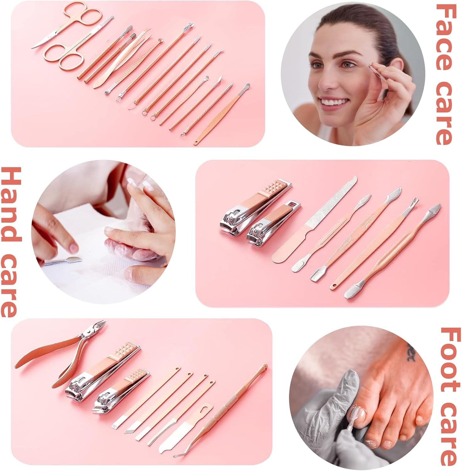 Manicure Set 30 in 1 Nail Clippers Set, Nail Manicure Kit for Women, Toenail Clippers Pedicure Kit, Pedicure Tools, Suitable for Travel Manicure Tools, Toe Nail Care Kit, Manicure Set Women image number 5