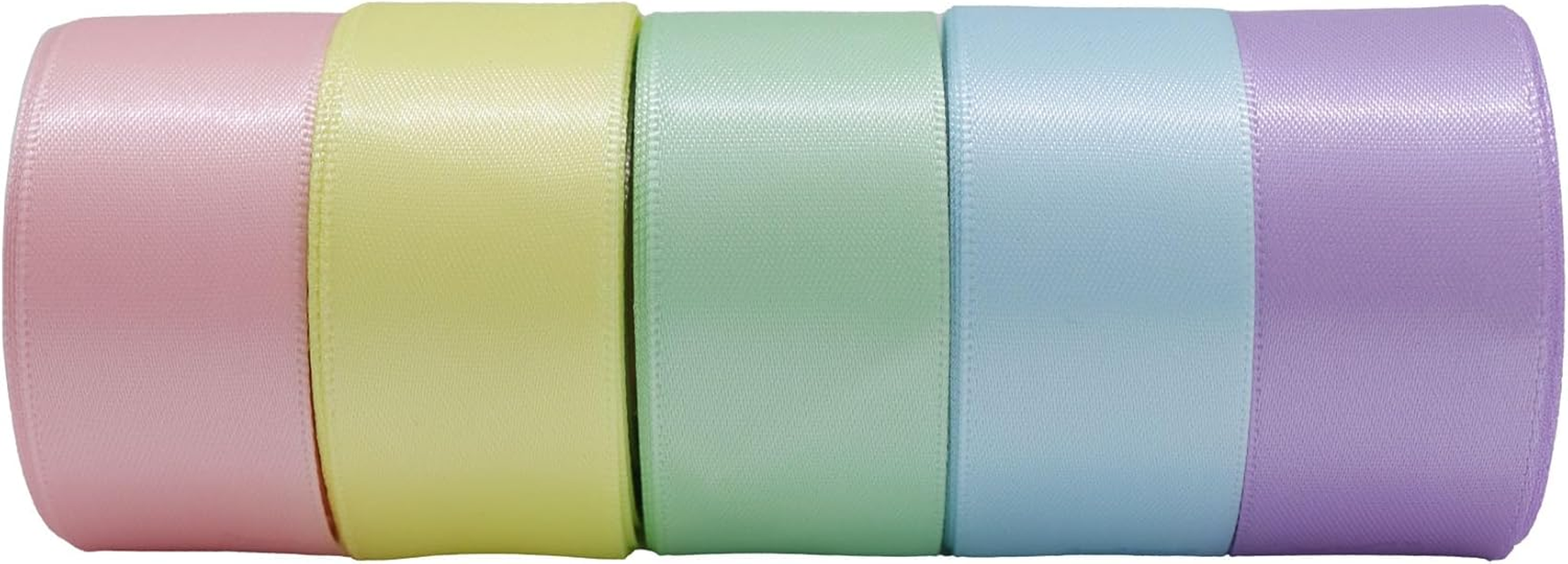 Satin Ribbon 3/8 Inch, Pastel Color Double Faced Ribbon for Gift Wrapping, Flower Bouquet, Wedding Party Decoration, Hair Bows, DIY Crafts - 8 Yards/Roll, Total 40Yds image number 3