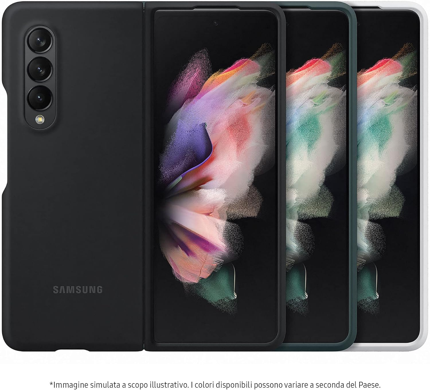 Samsung Galaxy Z Fold3 Silicone Cover, Black image number 5