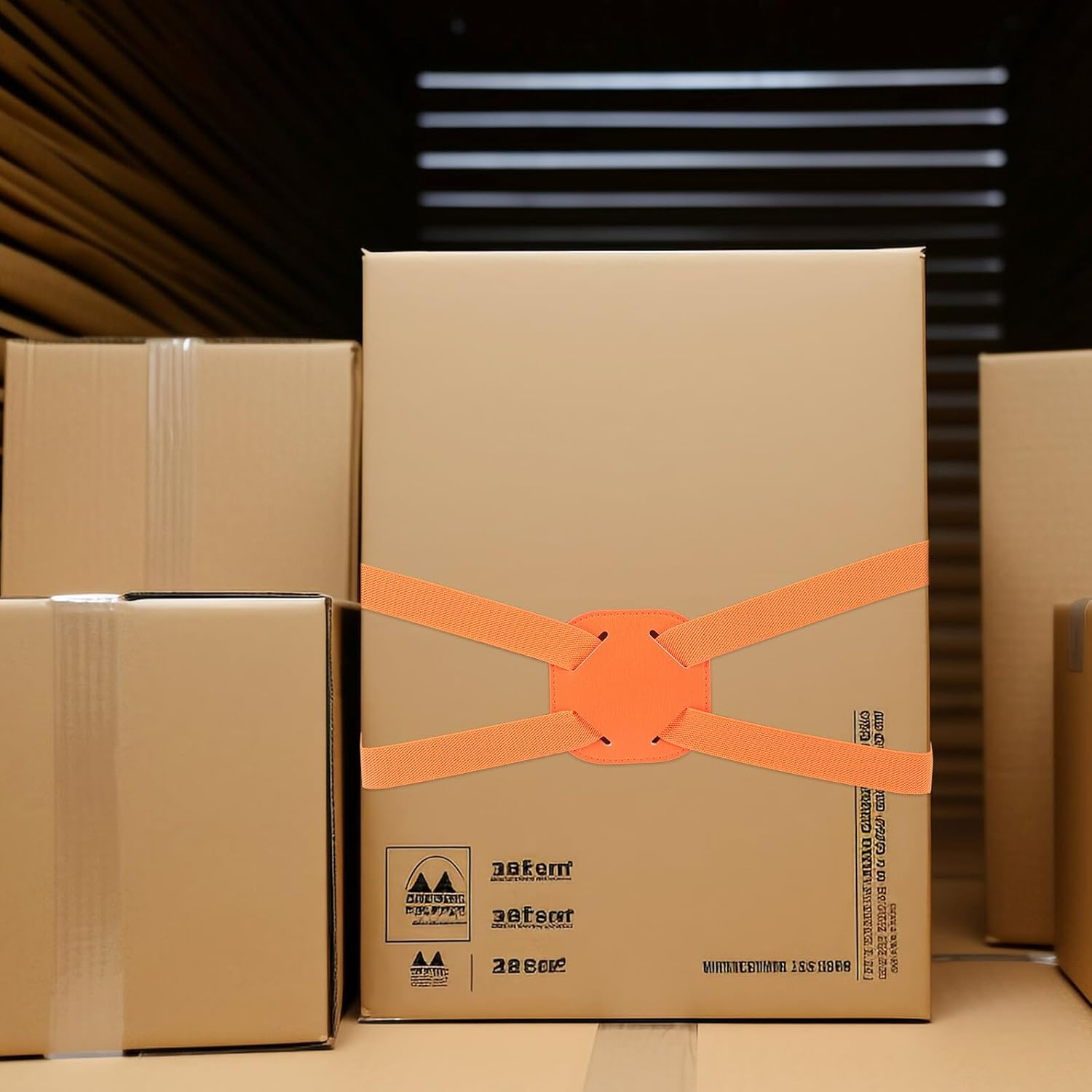 LRXIYODE Adjustable Elastic Luggage Straps with Buckle, Travel Bag Buckle Straps for Suitcases, Sturdy Orange Elastic Suitcase Belts, Travel Accessories for Secure Baggage Handling image number 2