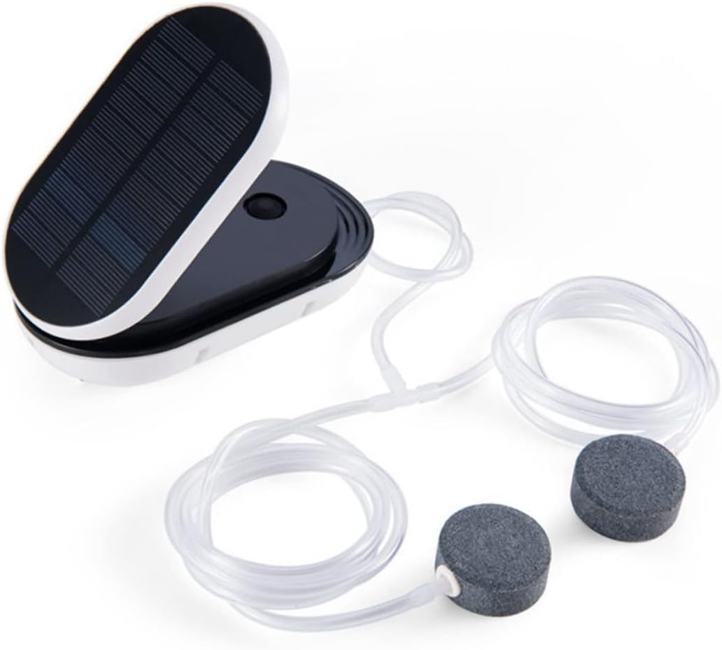 Balacoo Portable Solar Oxygen Aerator Pump with Pure Copper Core and Built Lithium Battery Low Noise Hydroponic Air Pump for Outdoor Fish Tanks Ponds and Garden Plants Oxygenation image number 4