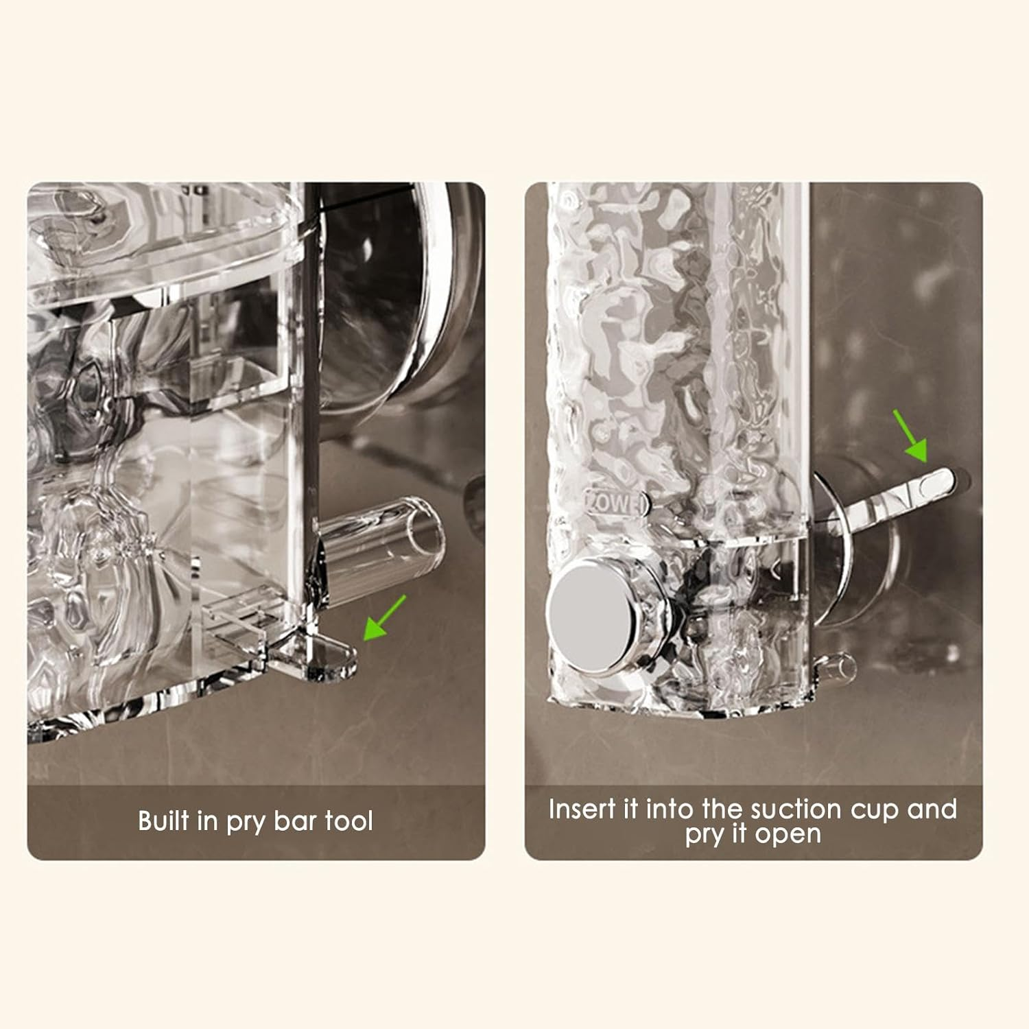 Shower Soap Dispenser - Suction Cup Soap Dispenser | 450Ml Pressed Soap Dispenser | Transparent Shower Dispenser | 450ML Push-Type Shampoo Bottle | Shampoo Dispenser for Shampoo, Conditioner, Soap image number 6