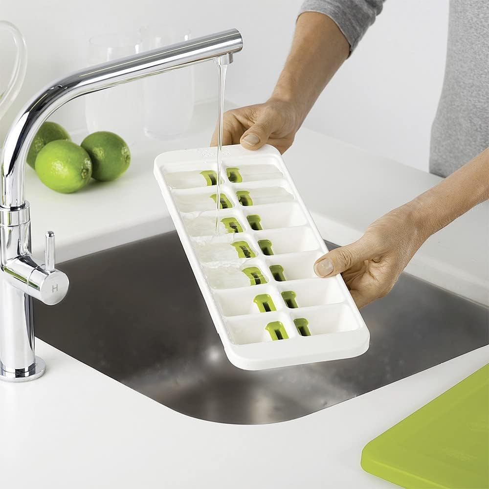 Joseph Joseph Quicksnap plus Easy Release Ice-Cube Tray with Stackable Lid - Green,White/Green image number 2