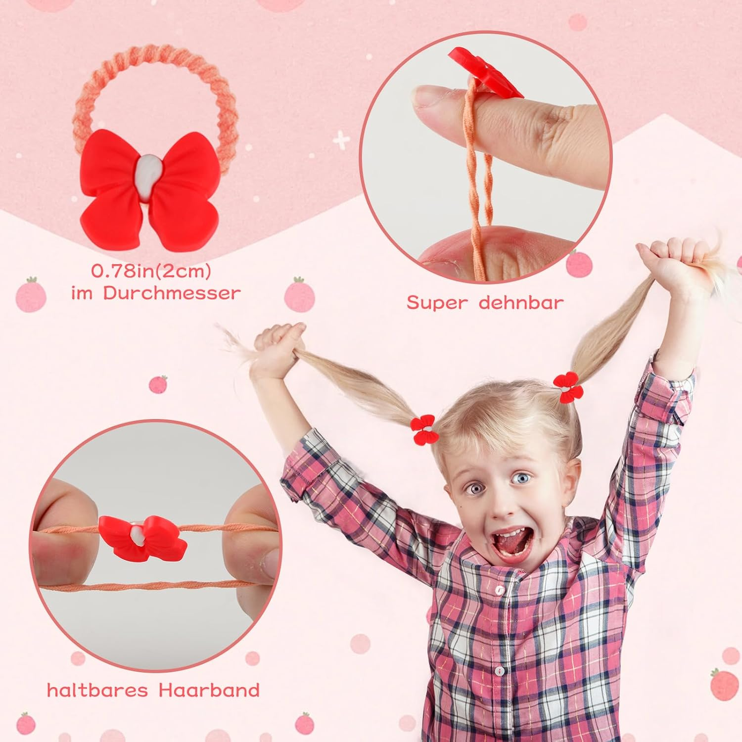 Elastic Hair Bobbles Baby Hair Bobbles Pack of 100 Hair Bobbles with Coloured Hairline Equipped as a Decorator with Faded Hair image number 3