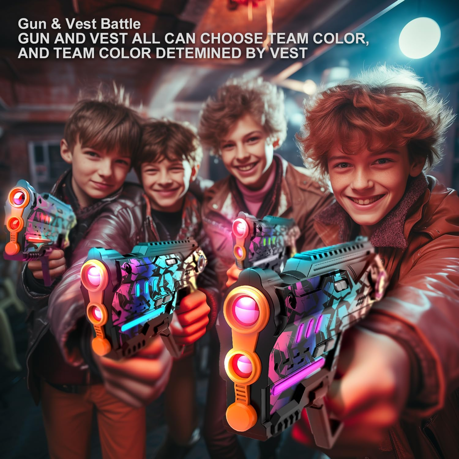 Laser Tag Set of 4, Lazer Tag Game for Kids Indoor & Outdoor Play, Gift Ideas for Kids Teens and Adults, Cool Toys for Teenage Ages 8 9 10 11 12+Year Old Boy & Girls image number 4