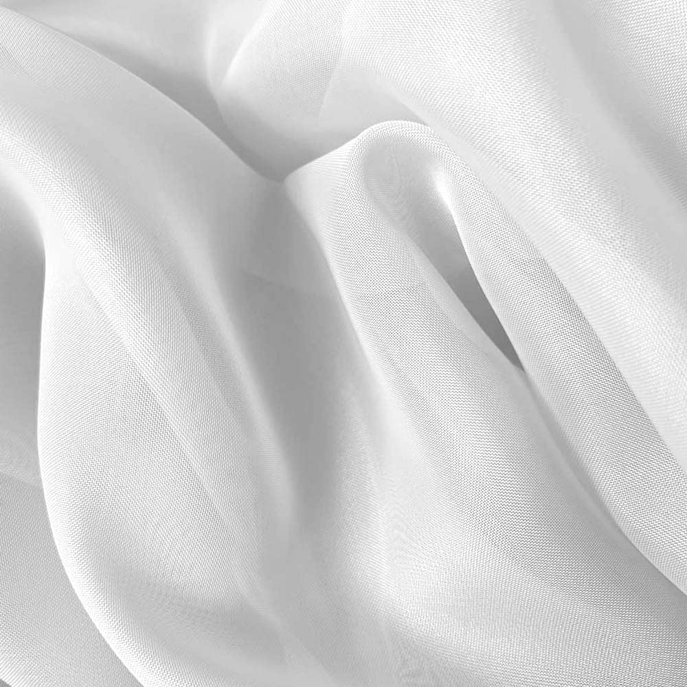 Set of 2 Luxton White Sheer Curtains, Rod Pocket Voile Curtain Panels 140X213Cm (White Colour) - Black image number 7