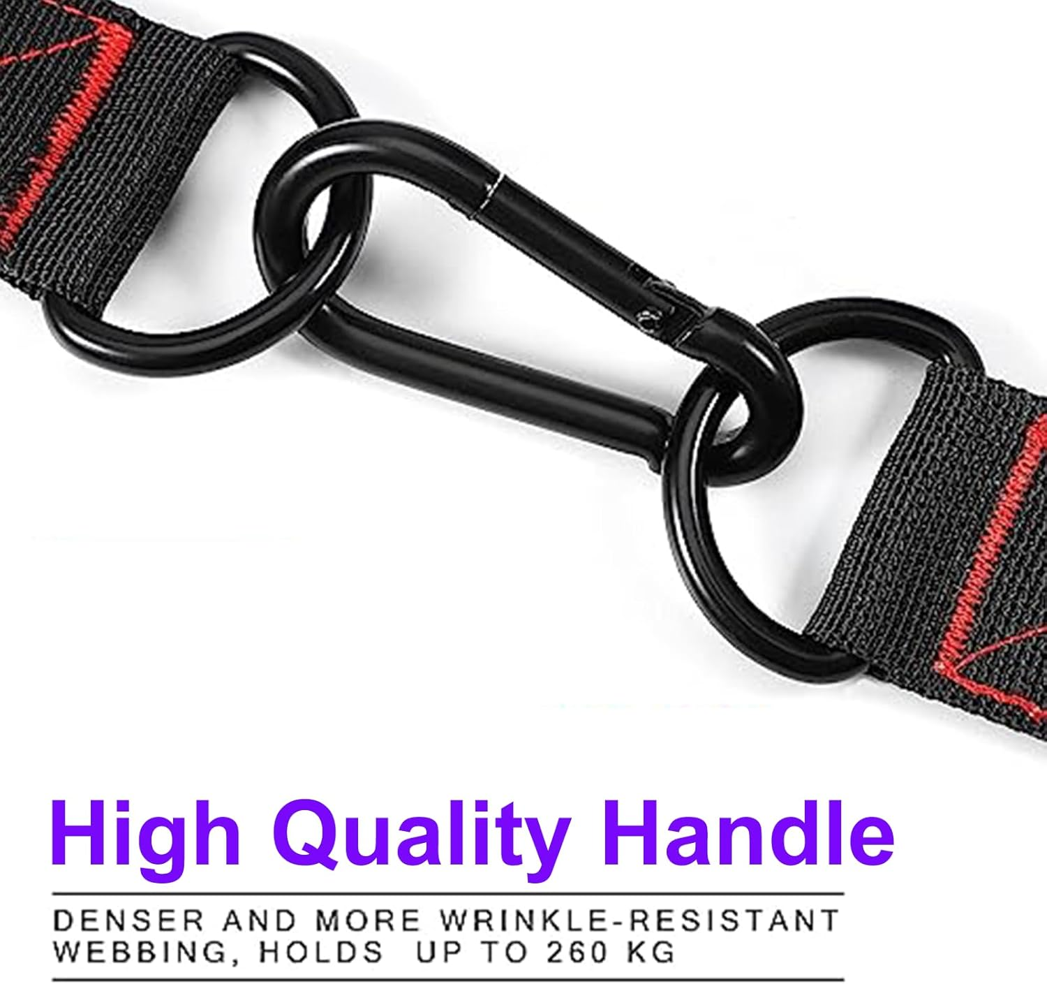 Gym Accessories, Double D Ring LAT Pulldown Attachment,Cable Machine, for Gym Rope Machine Handle Replacement Accessories, Heavy Duty Exercise Clips for Home Gym Equipment image number 4