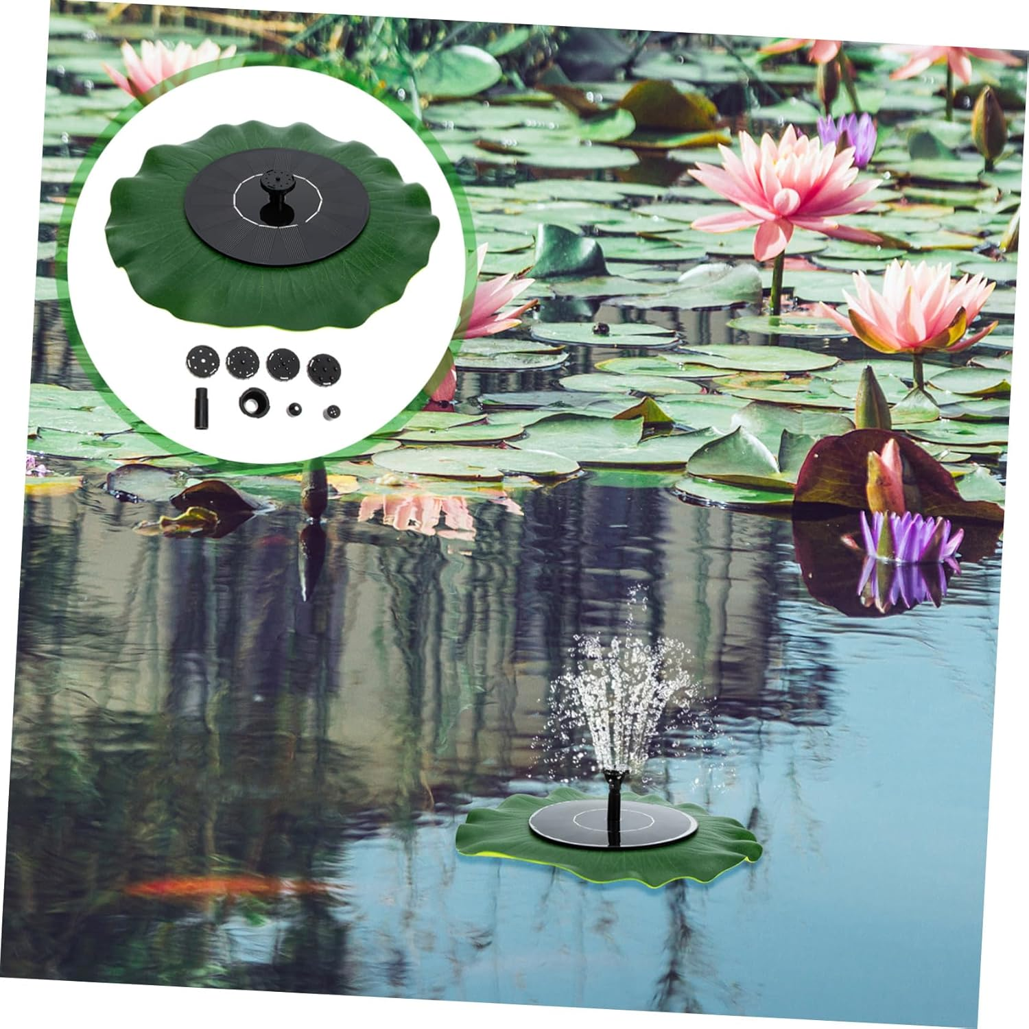 Solar Powered Outdoor Fountain with Pump for Garden Ponds Patio Water Features Easy Installation Solar Fountain Kit for Floating Decorations image number 1