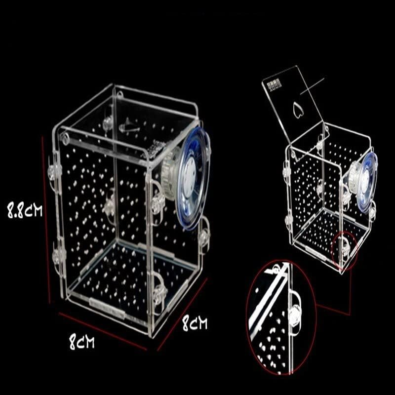 Aquarium Acrylic Fish Bowls Tank Breeding Isolation Box with Sucker for Baby Fish Hatchery Rooms Incubator Reptile Cage (Color : White, Size : ONE Size) image number 1