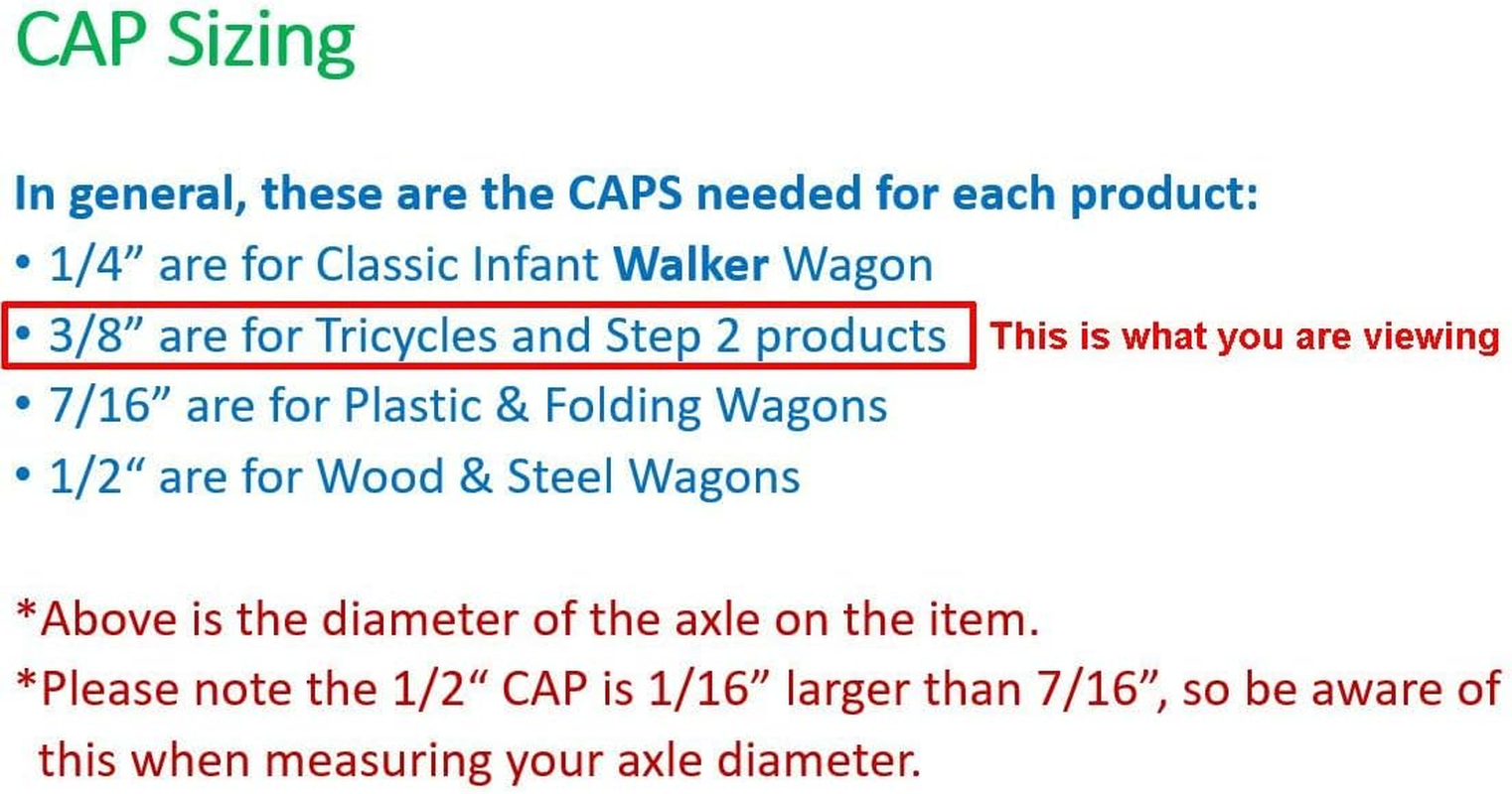 Quadrapoint Hub Caps for Radio Flyer Bike/Trikes - Fits 3/8 Axle Diameter (Red) image number 1