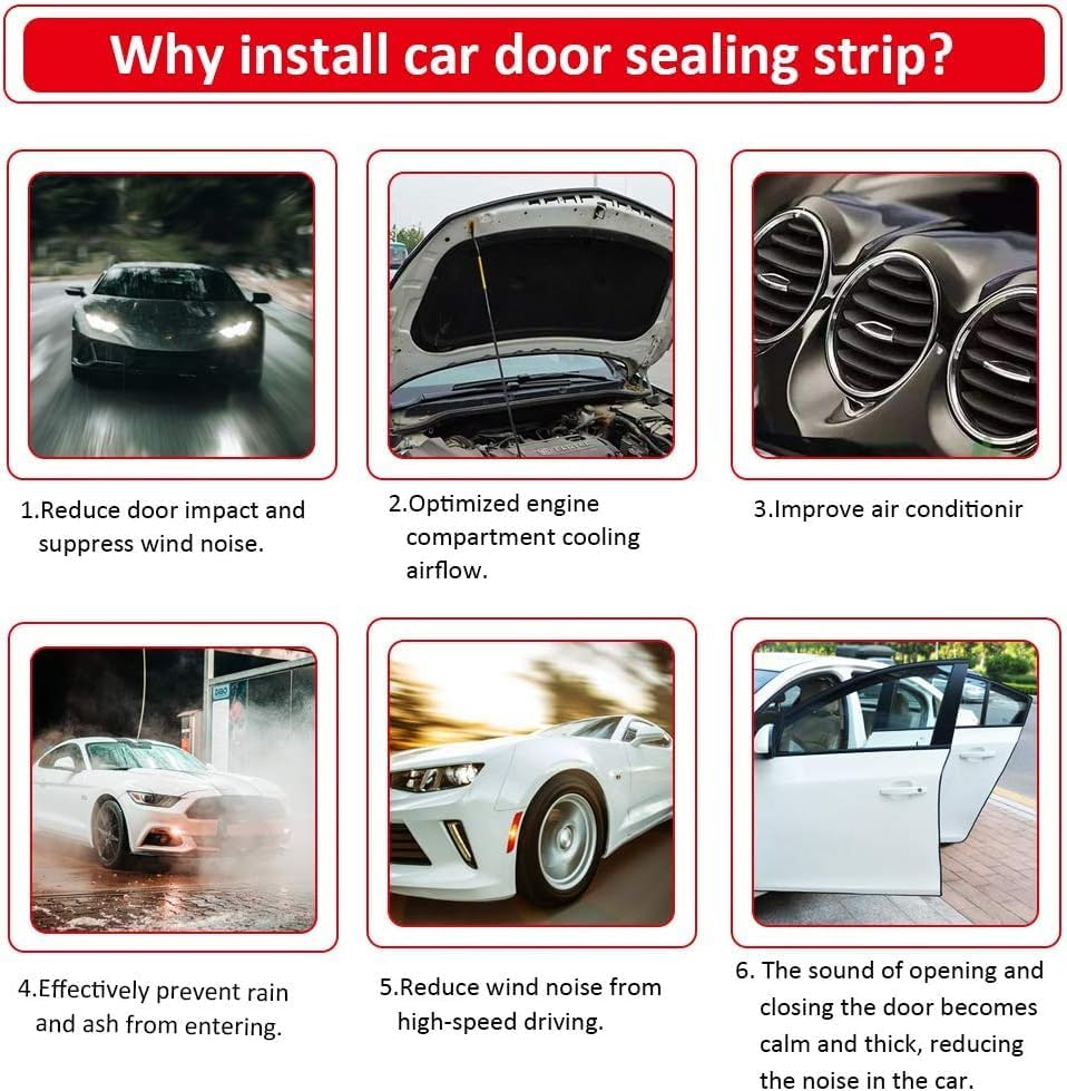 Car Weather Stripping Trim Seal Strip with Side Bulb for Cars, Boats, Trucks, Rvs and Home Applications - PVC Bulb Trim with EPDM Rubber Seal (6M/20Ft) image number 3