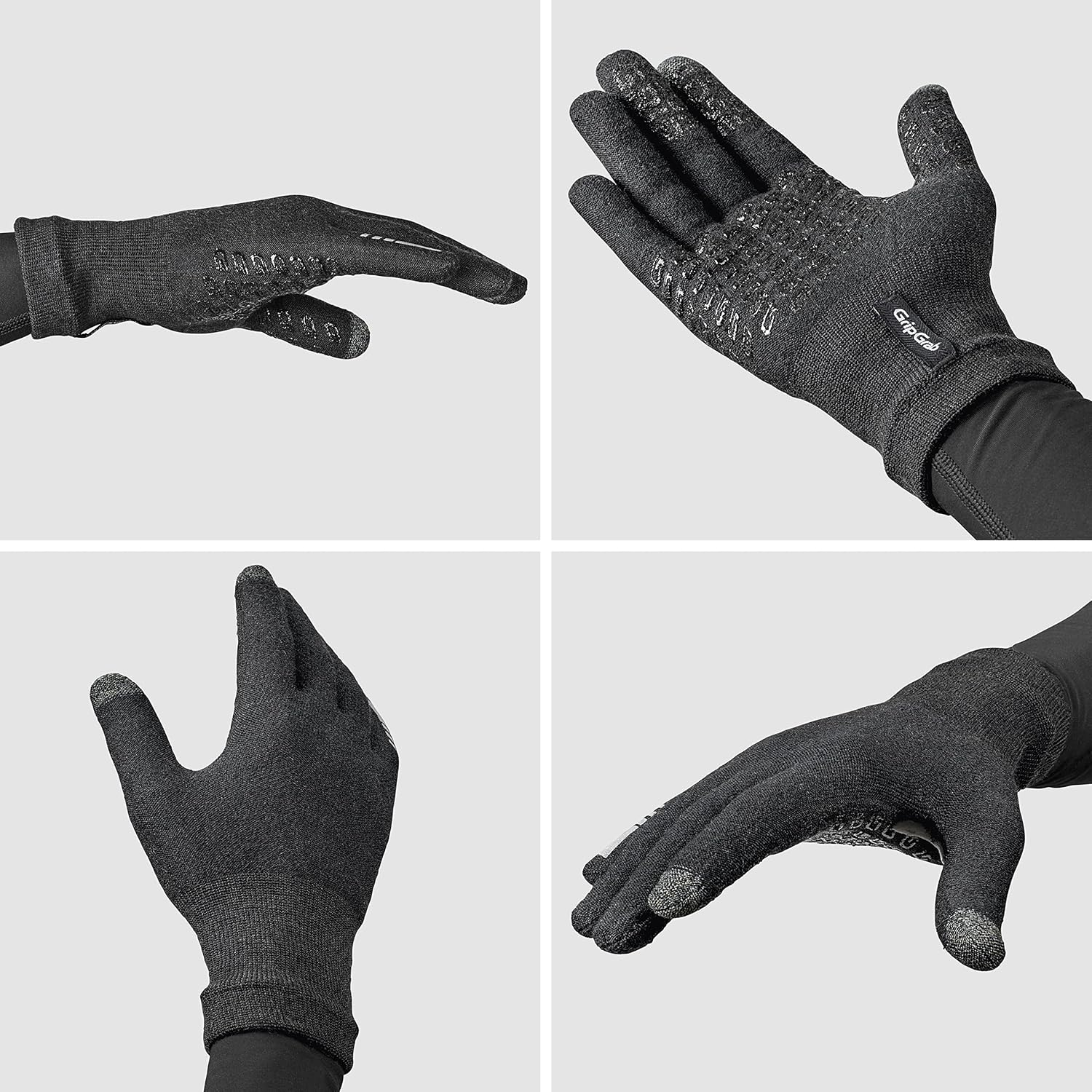 Gripgrab Primavera 2 Merino Wool Spring Autumn Cycling Gloves Knitted Touchscreen Full Finger anti Slip Bicycle Liners image number 6