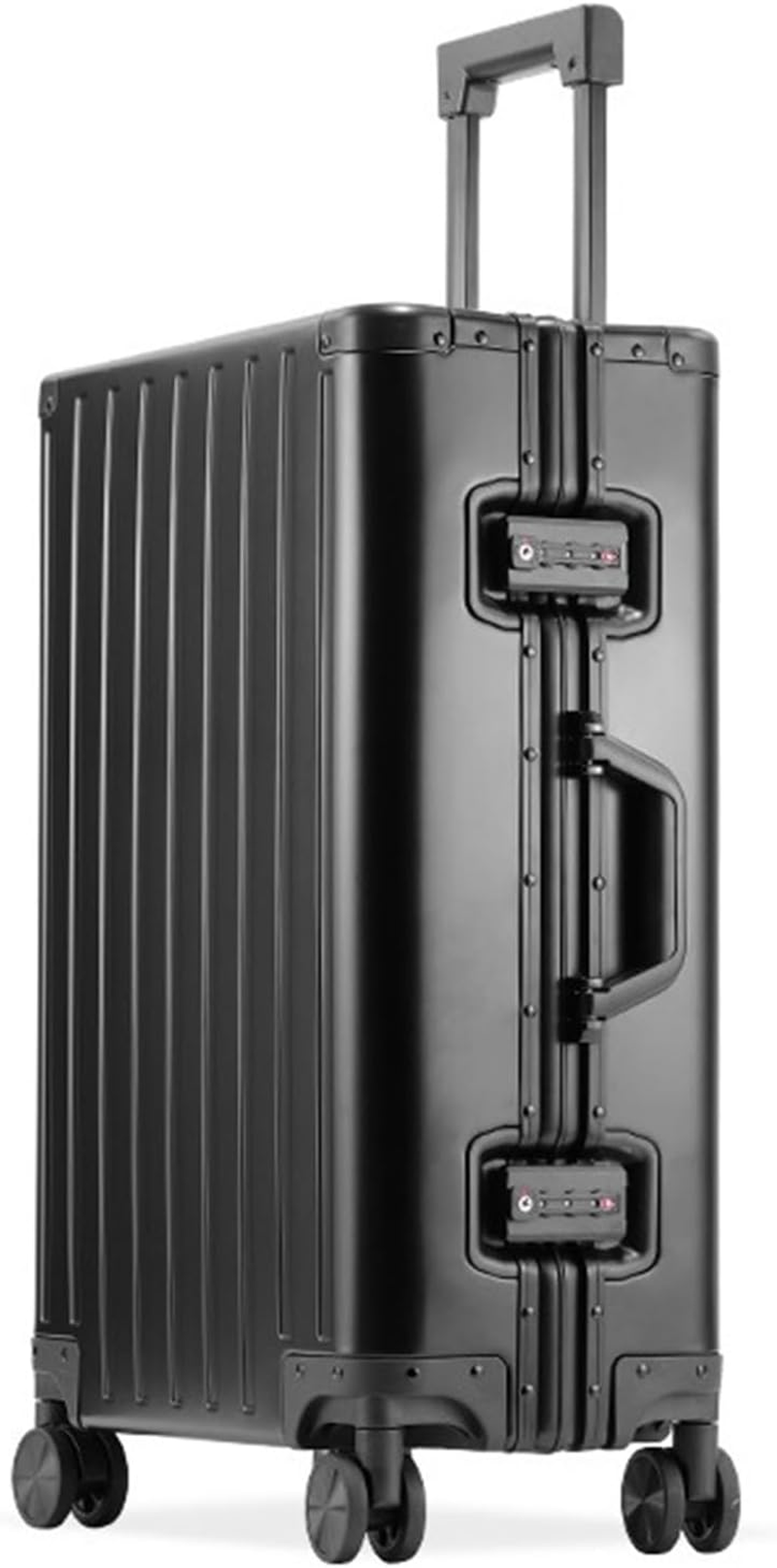 BIRJXVTO Carry-On Suitcase Luggage Luggage Suitcase Alloy Trolley Case Metal Suitcase Silent Universal Wheel Luggage Carry-On Suitcases Carry on Luggages image number 2
