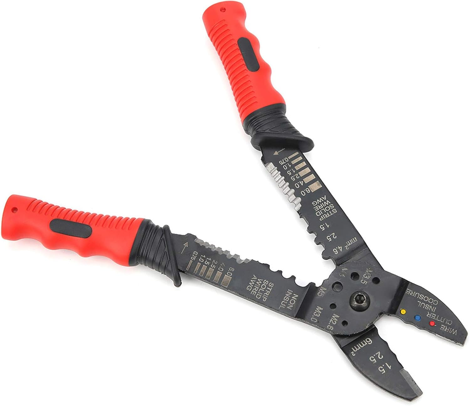 Crimper, Carbon Steel Blades with Crimping Tool, Crimp Insulated Terminals/Non-Insulated Terminals/Connectors/Plug-In Connectors, for Industrial Supplies