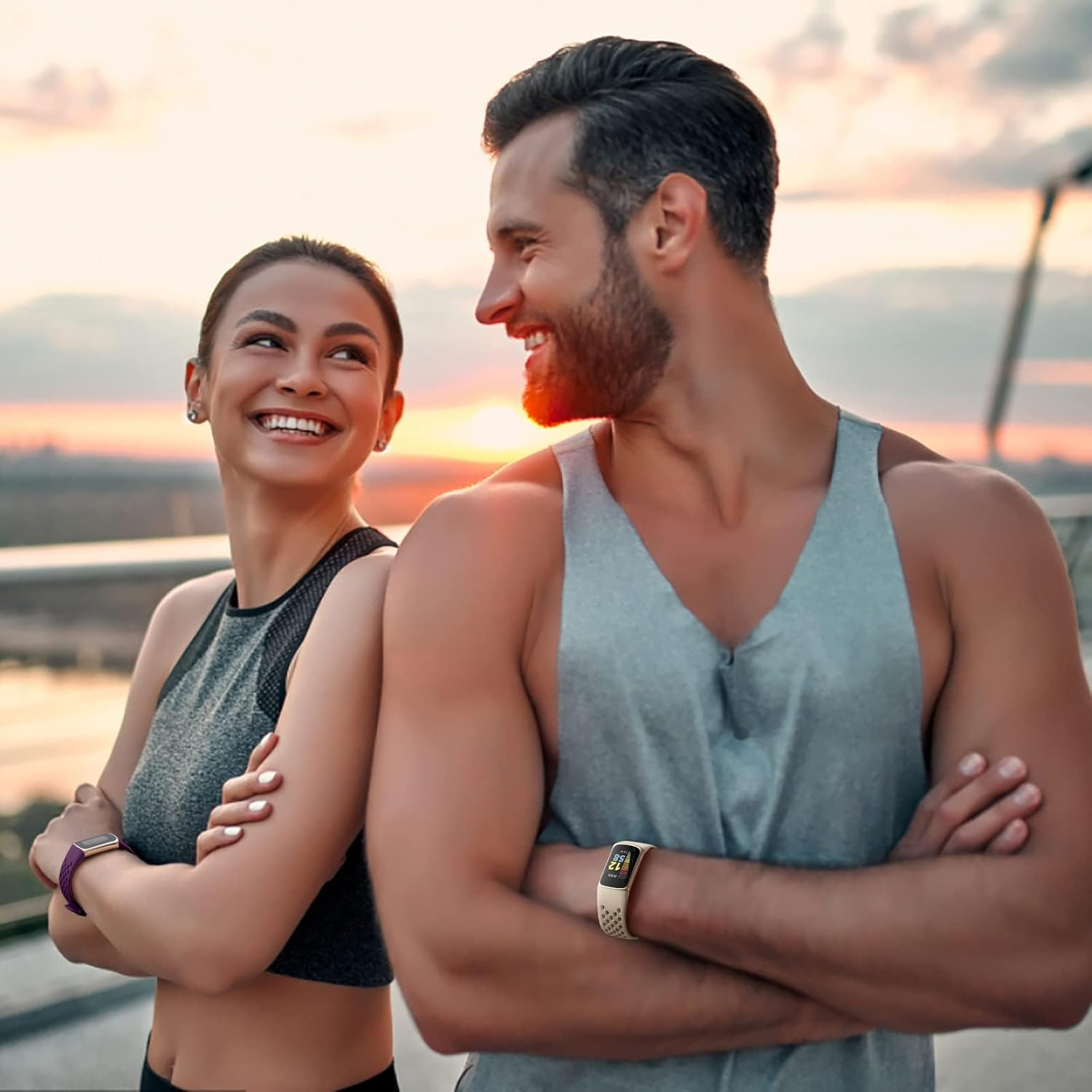 Maledan Compatible with Fitbit Charge 5 Band/Charge 6 Band Women Men, Soft Breathable Comfortable Replacement Sport Strap Adjustable Wristbands for Fitbit Charge 5/ Charge 6 Advanced Fitness Tracker image number 2