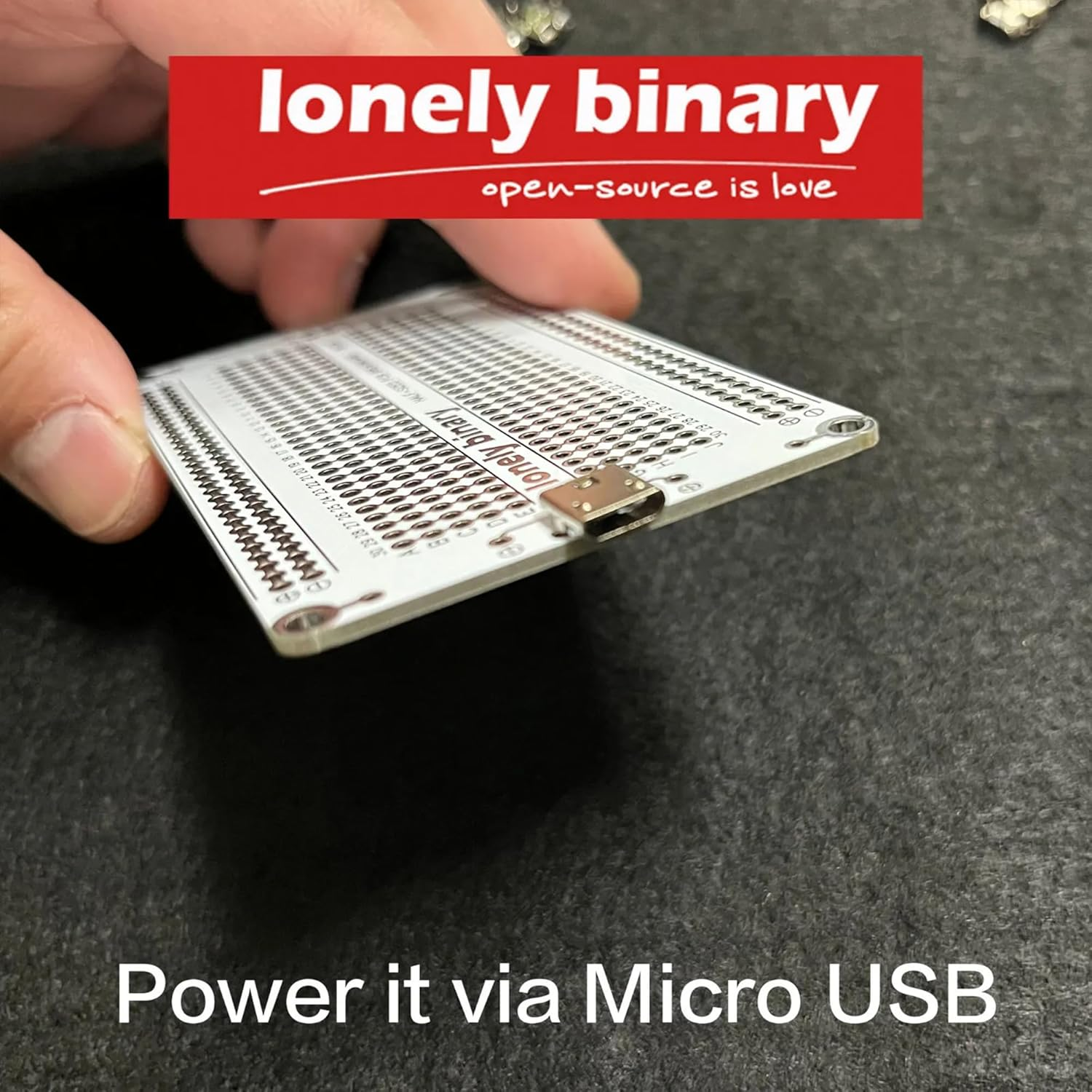 Lonely Binary 6-Pack Prototype PCB Half-Size Breadboards &ndash; Assorted Colors with Type-C & Micro USB Ports, Solderable Power Boards for Arduino, Raspberry Pi, ESP32, and DIY Projects image number 1