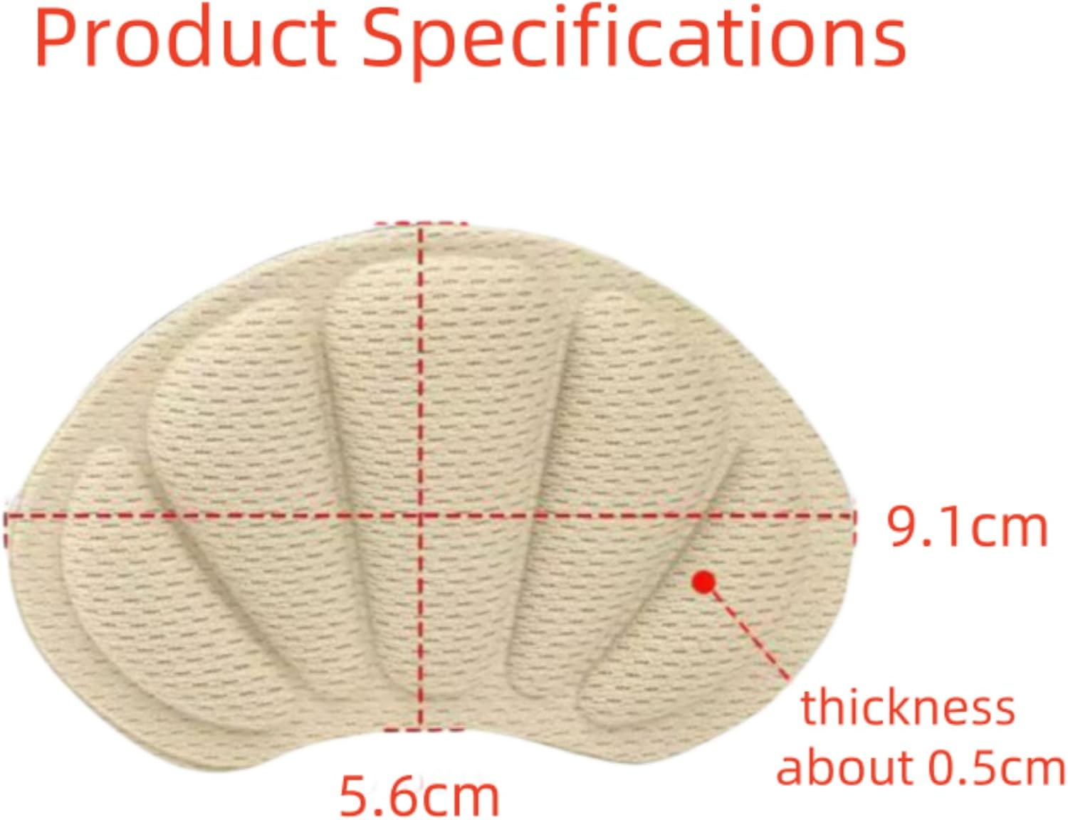 6 Pcs Unisex Heel Protectors for Loose Shoes, Heel Cushion with Self-Adhesive Pads for Sneaker Shoes Too Big (Nude, One Size) - Nude image number 5