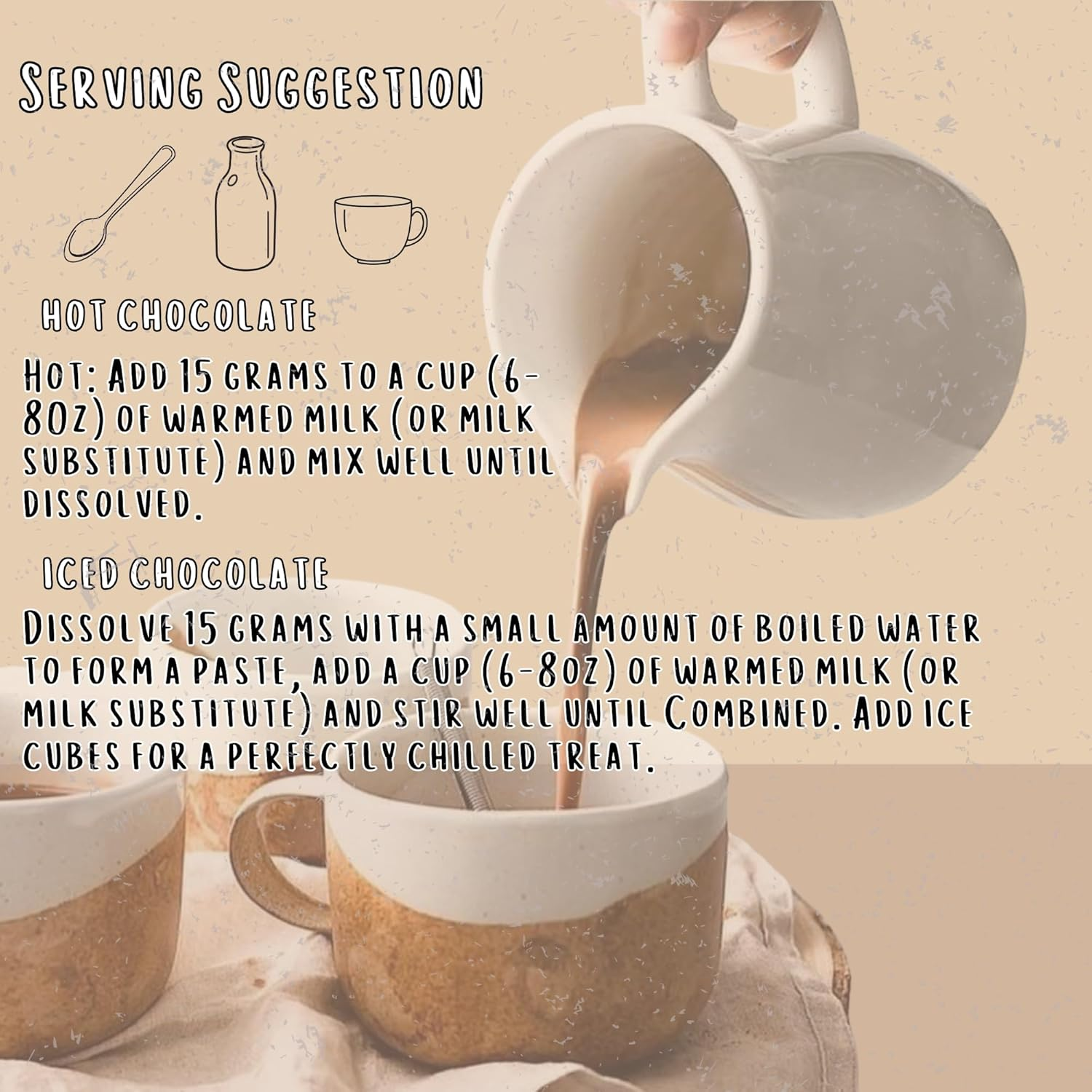 Nib and Noble Organic Drinking Chocolate - Original, 200 G image number 3