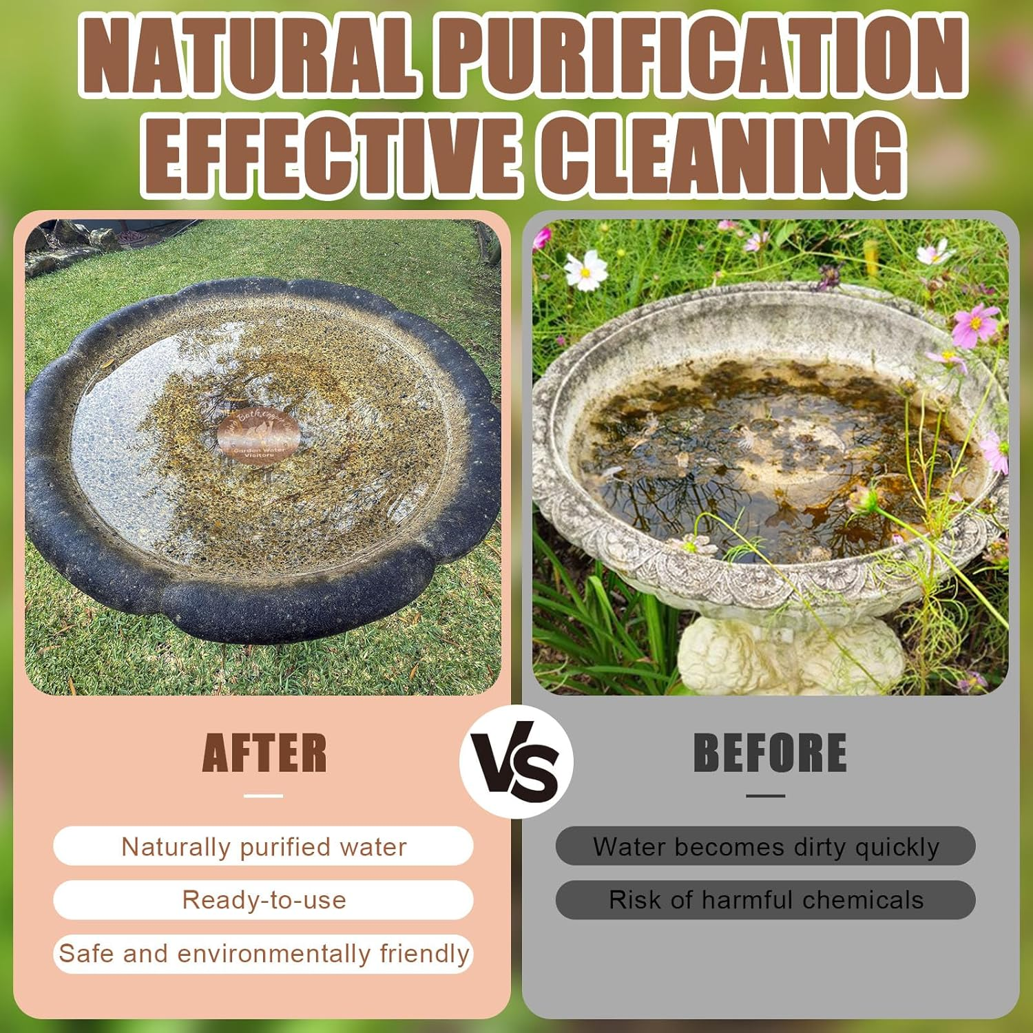 Pure Copper Bird Bath Disc, 3.94In/10Cm Diameter round Shaped Bird Bath Purification Disk for Physical Safe Clean Water and Outdoor Birdbath Tray Cleaning image number 3