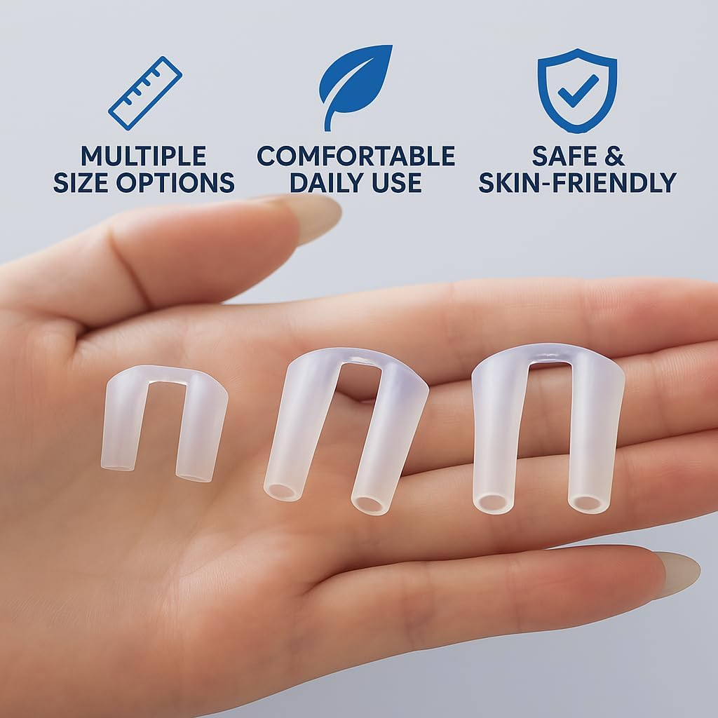 Nostril Retainer & Nose Splint for Rhinoplasty Recovery | Post‑Surgery Nostril Shaper & Support Device | 100% High Grade Silicone Nose Support for Deviated Septum & 24H Comfort (6) image number 3