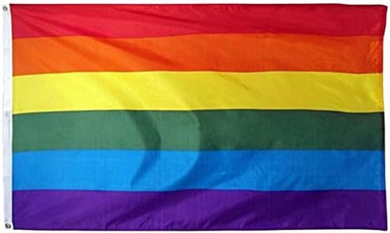 Deluxe Rainbow Gay Pride Flag with Metal Eyelets, 150 X 90 Cm image number 2