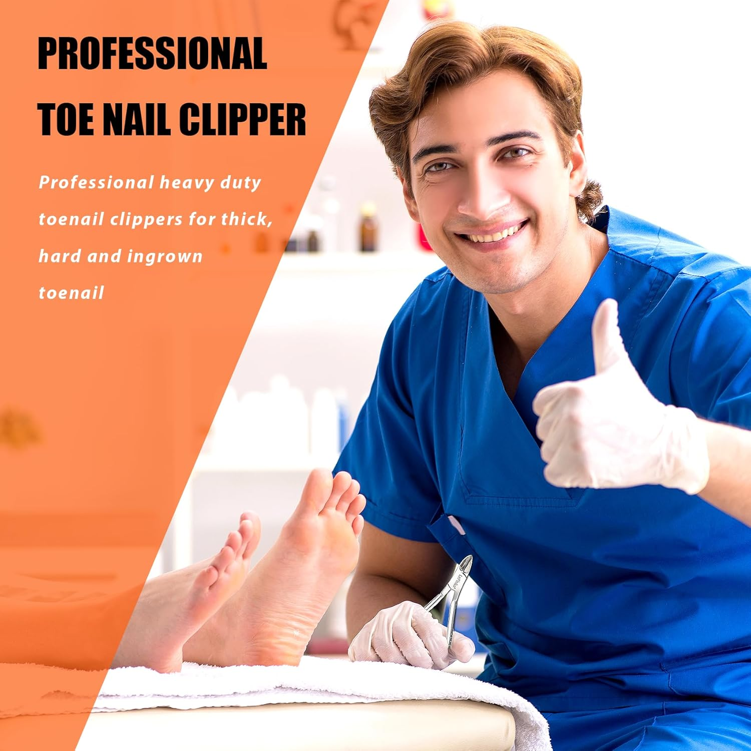 Heavy Duty Podiatrist Toenail Clippers for Thick and Ingrown Nails, Hand Forged Stainless Steel Toe Nail Clippers for Men Women Seniors image number 5