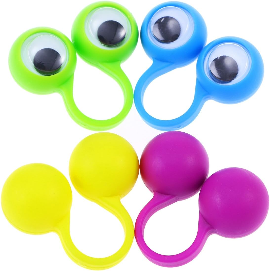 12Pcs Eye Finger Puppet,Eye on Rings Finger Puppets,Wiggly Googly Eyeball Ring,Fun Show Prize Fillers,Birthday Easter Party Favor,Puppet Eyes,Eye Rings,Puppets and Puppet Theaters image number 1