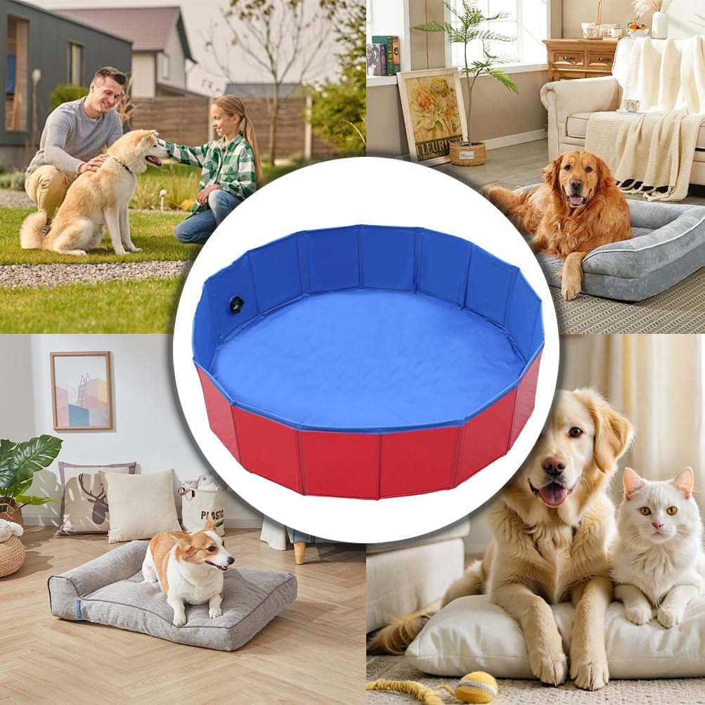 Foldable Dog Pet Bath Pool, Collapsible Dog Pets Pools, Doggie Wading Pool, Pet Swimming Pool, Foldable Dogs Pools, Professional Tub Collapsible Grooming Bathtub for Pets (2Pcs) image number 6