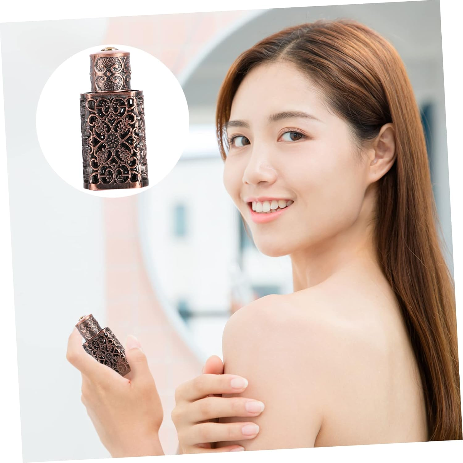 2Pcs 3Ml Perfume Spray Bottle Pump Essential Oil Dispenser for Travel and Daily Use image number 4