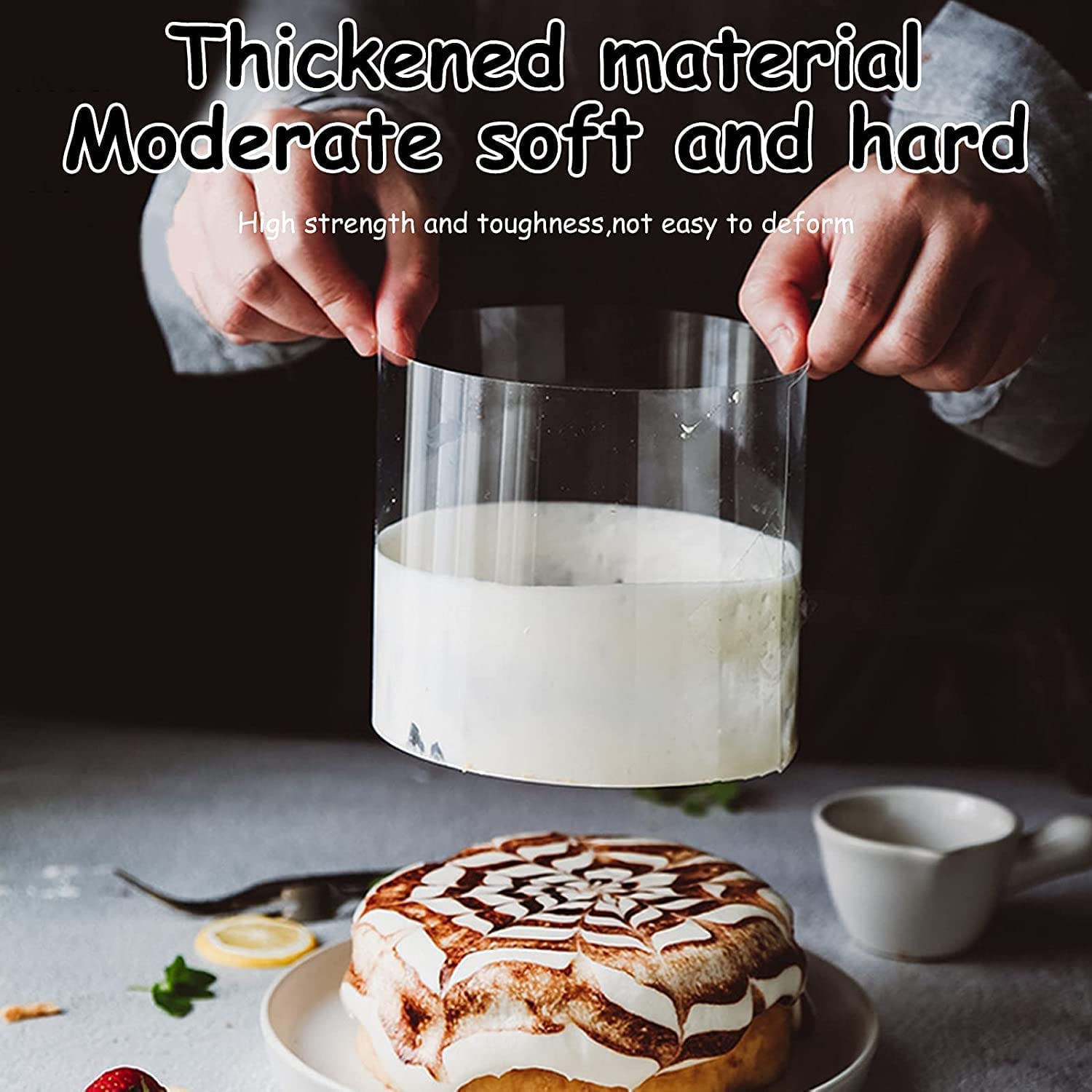 Cake Collar Cake Roll,1Pc Transparent Cake Rolls,Acetate Cake Collar,Transparent Chocolate Mousse Collar,Clear Acetate Roll,Mousse Cake Sheets, Acetate Cake Sheet,Clear PET Cake Roll